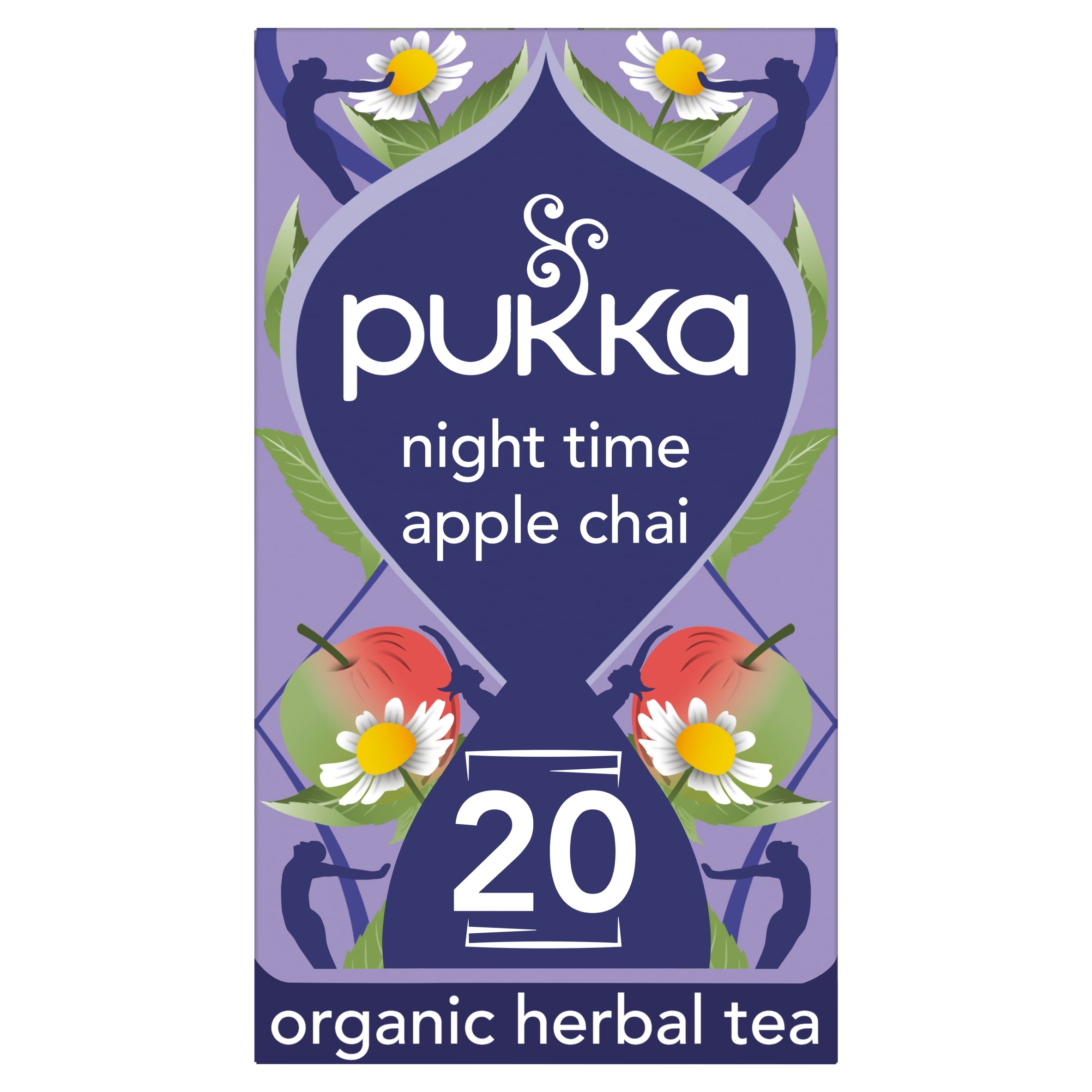 Pukka Organic Night Time Apple Chai Herbal Tea With Chamomile 20 Sleep Tea Bags 36g