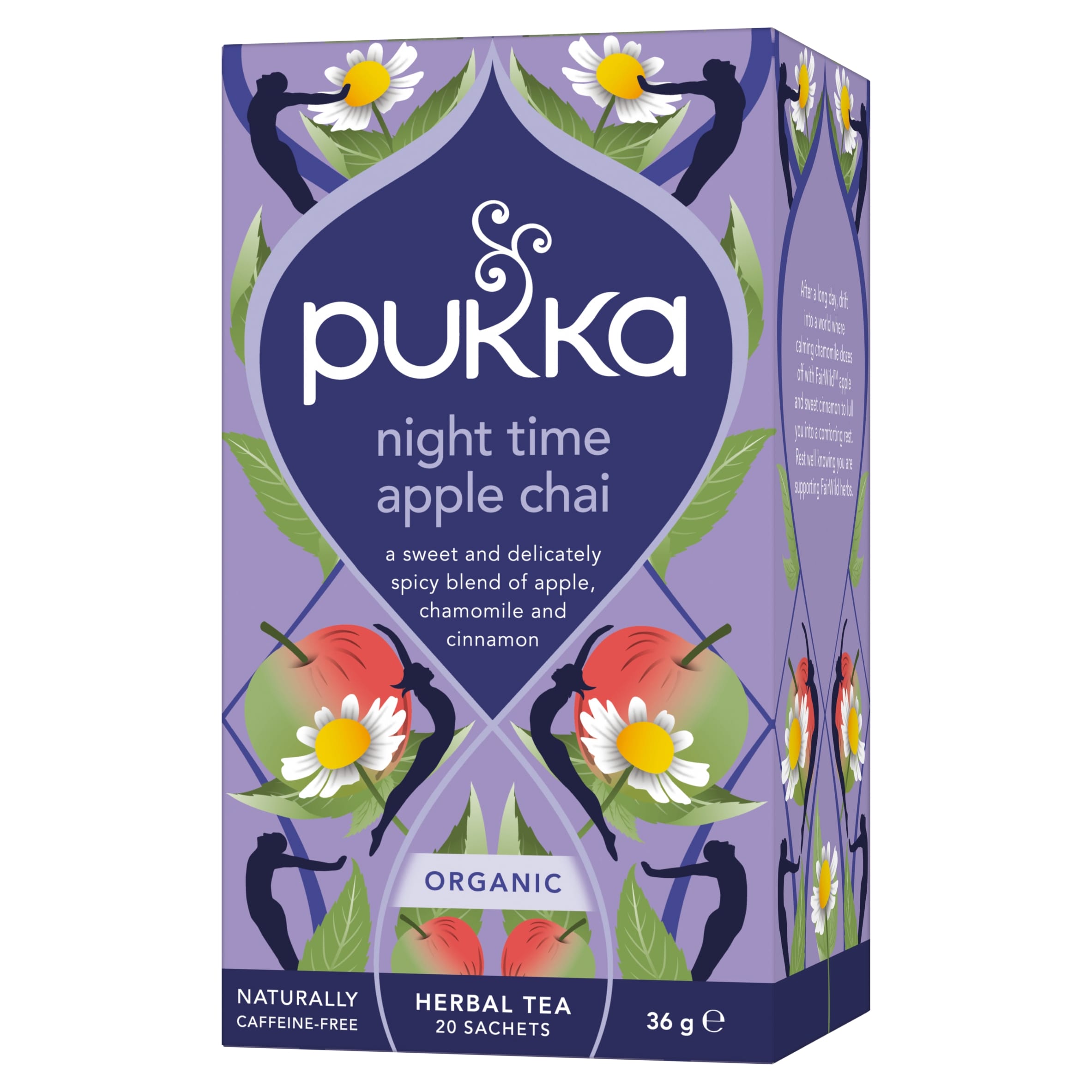 Pukka Organic Night Time Apple Chai Herbal Tea With Chamomile 20 Sleep Tea Bags 36g thumbnail 2