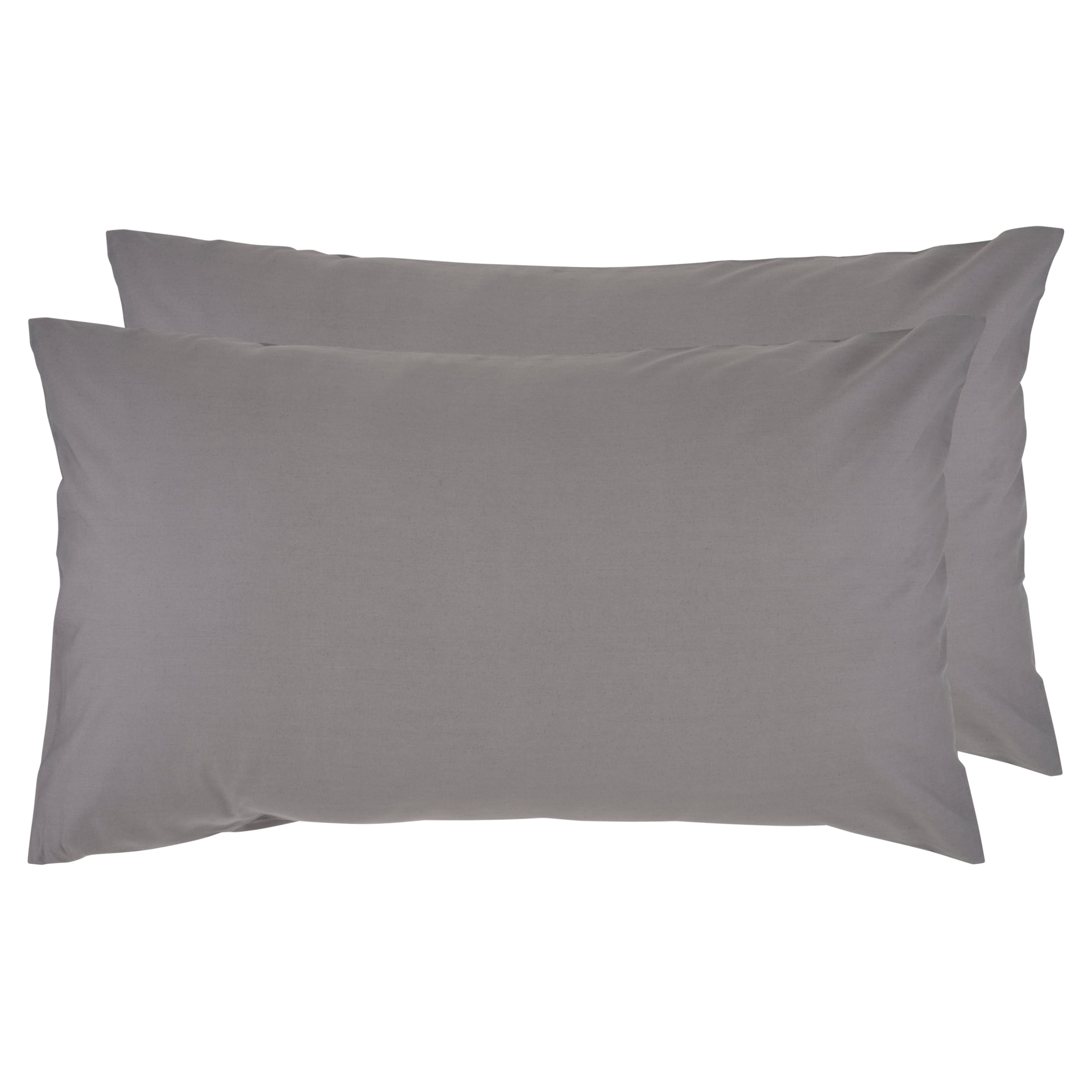 F&F Home Grey Cotton Cooling Pillowcase Pair
