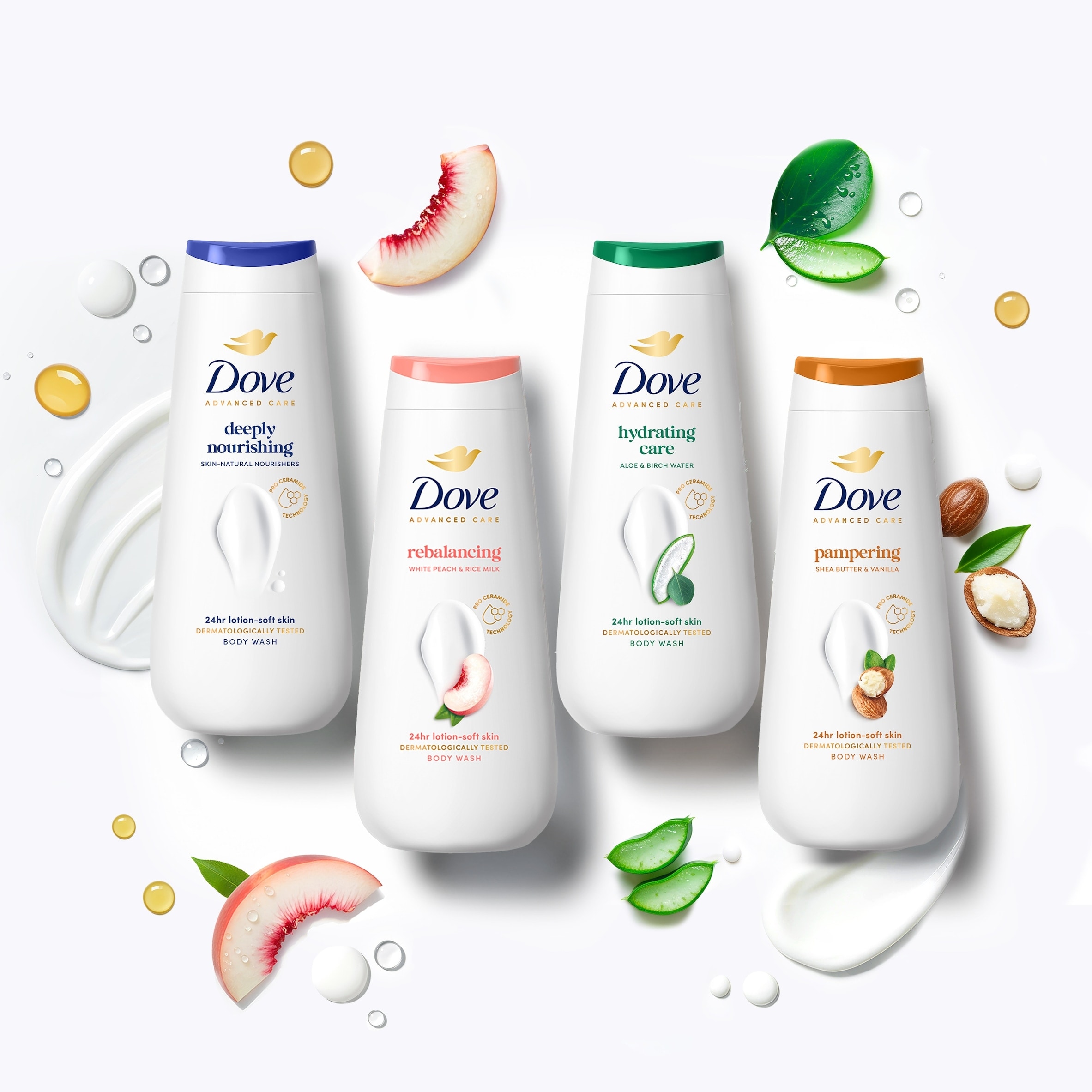 Dove Rebalancing 24hr Moisturisation Advanced Care Body Wash Shower Gel 400ml thumbnail 5