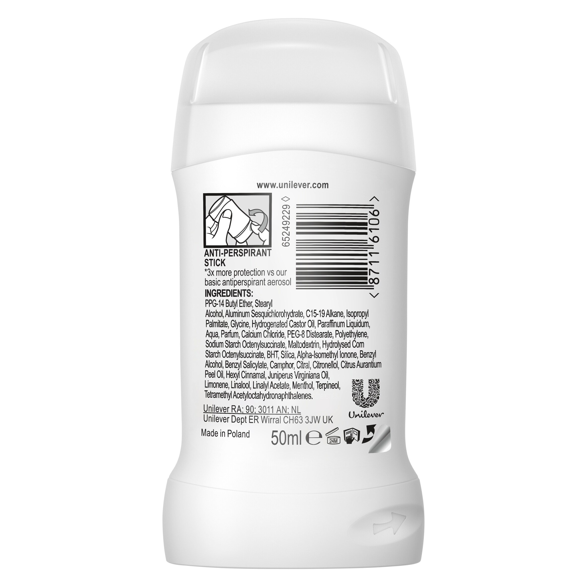 Sure Women Clean Scent  96h Maximum Protection odour control  Antiperspirant Deodorant Stick 50ml thumbnail 2