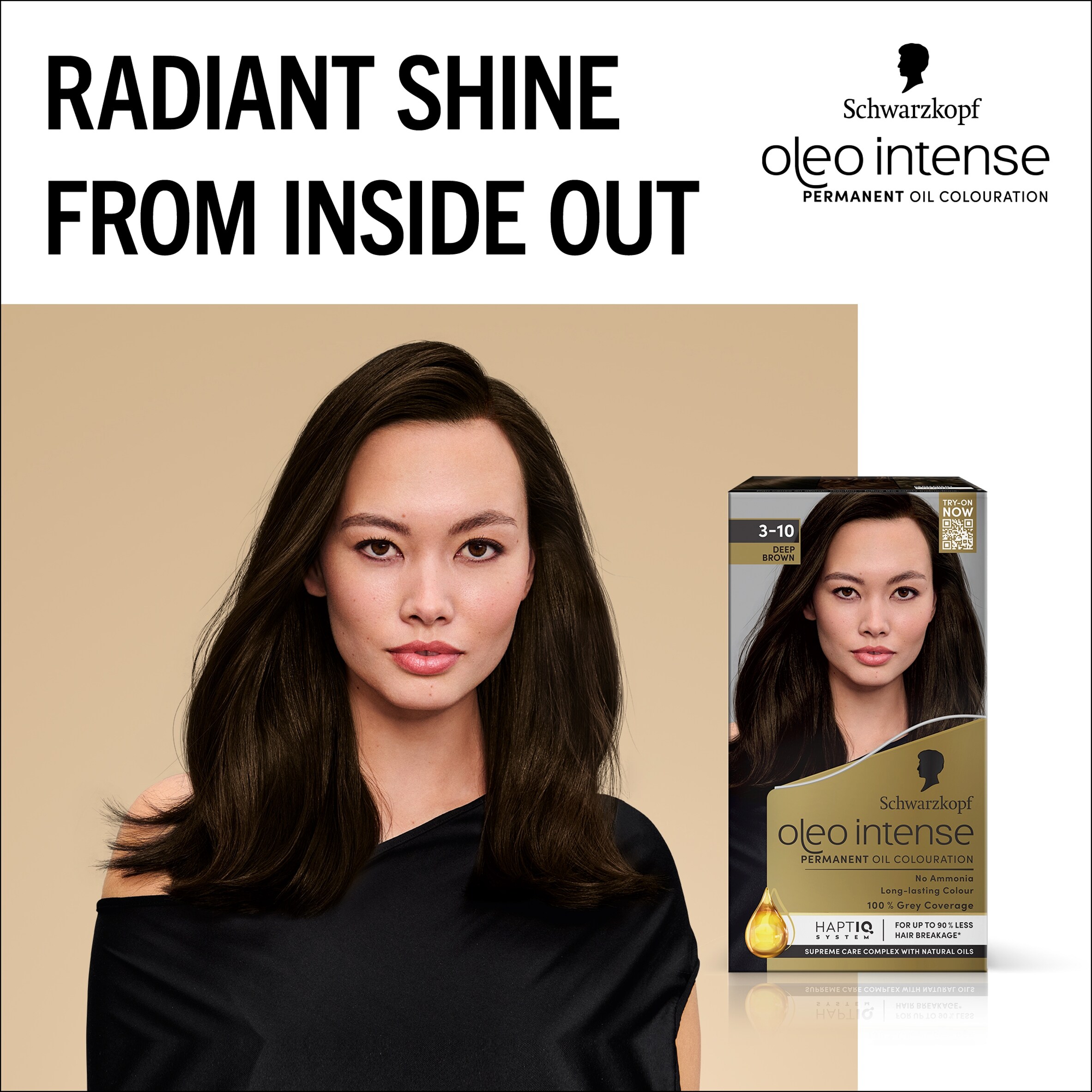Schwarzkopf Oleo Intense Deep Brown 3-10 Permanent Hair Dye thumbnail 2