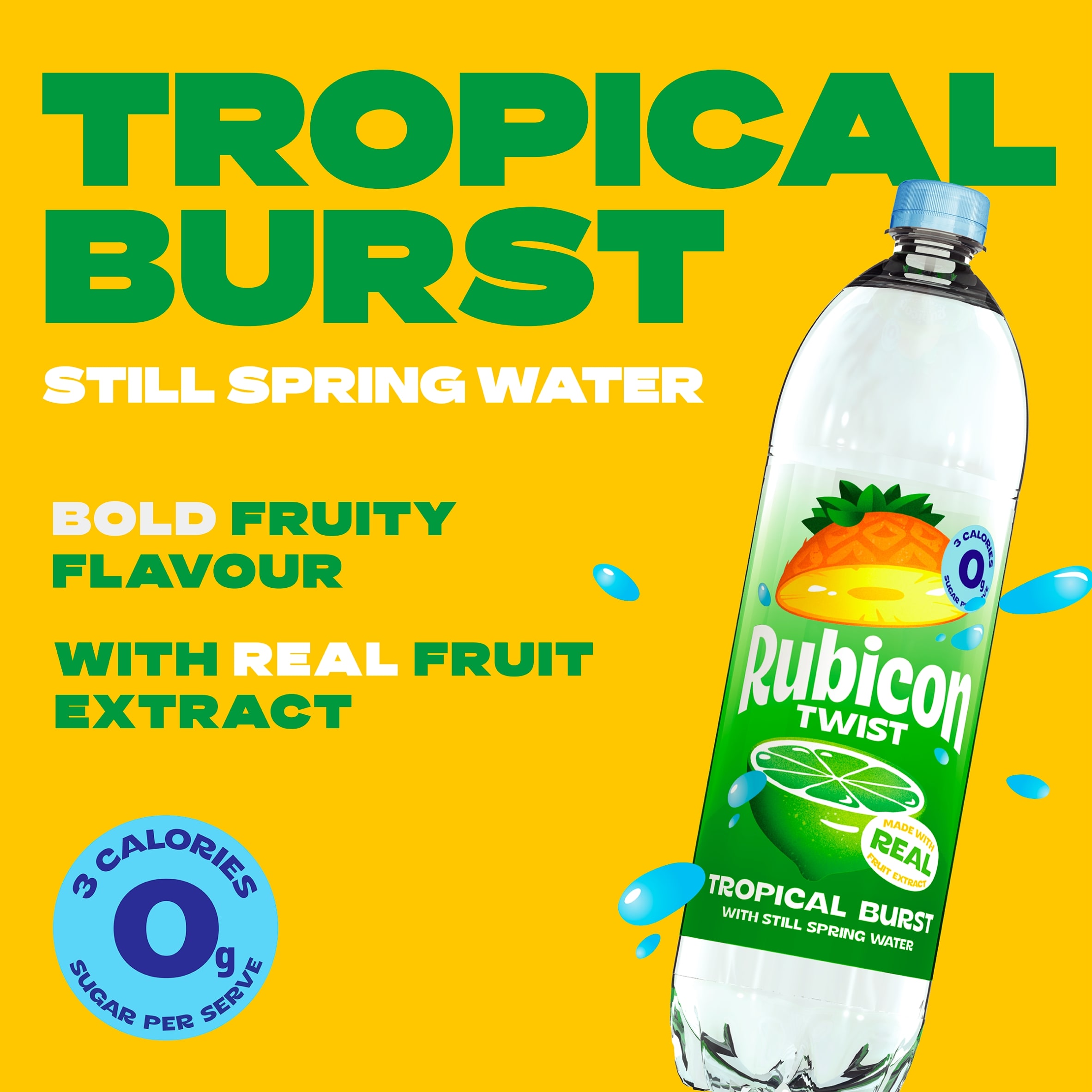 Rubicon Twist Tropical Burst Still Flavoured Spring Water 1.5L thumbnail 2