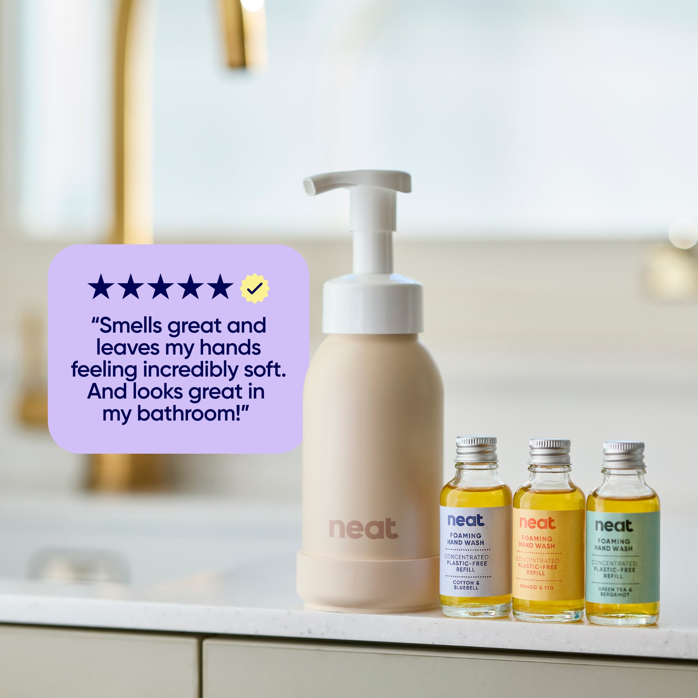 Neat Stone Refillable Dispenser for Foaming Hand Wash 300ml thumbnail 2