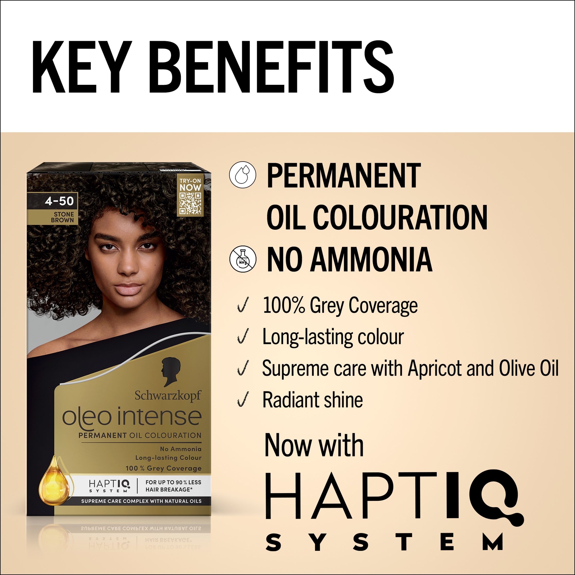Schwarzkopf Oleo Intense Stone Brown 4-50 Permanent Hair Dye thumbnail 2