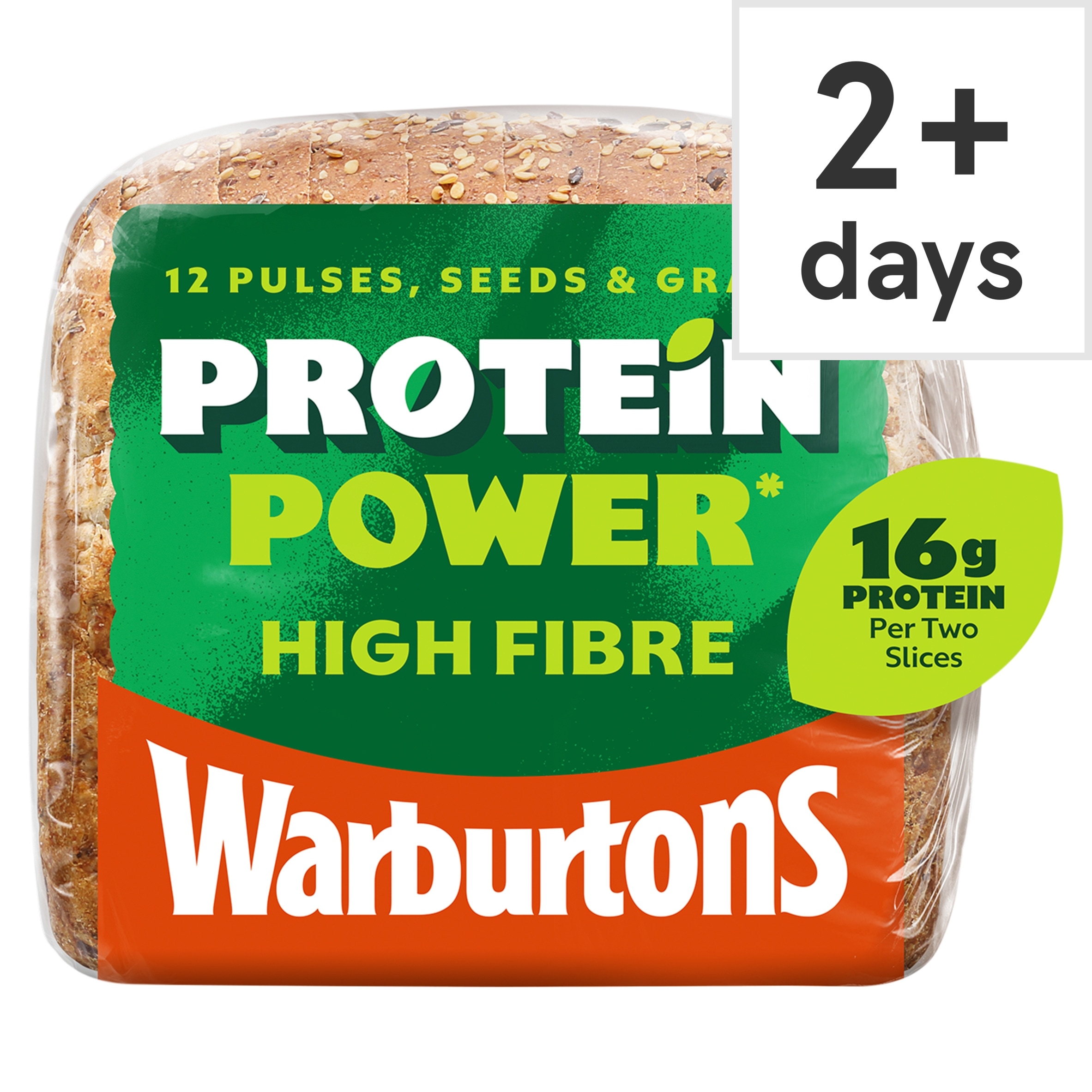Warburtons High Fibre 12 Pulses, Seeds and Grains Protein Power 500g