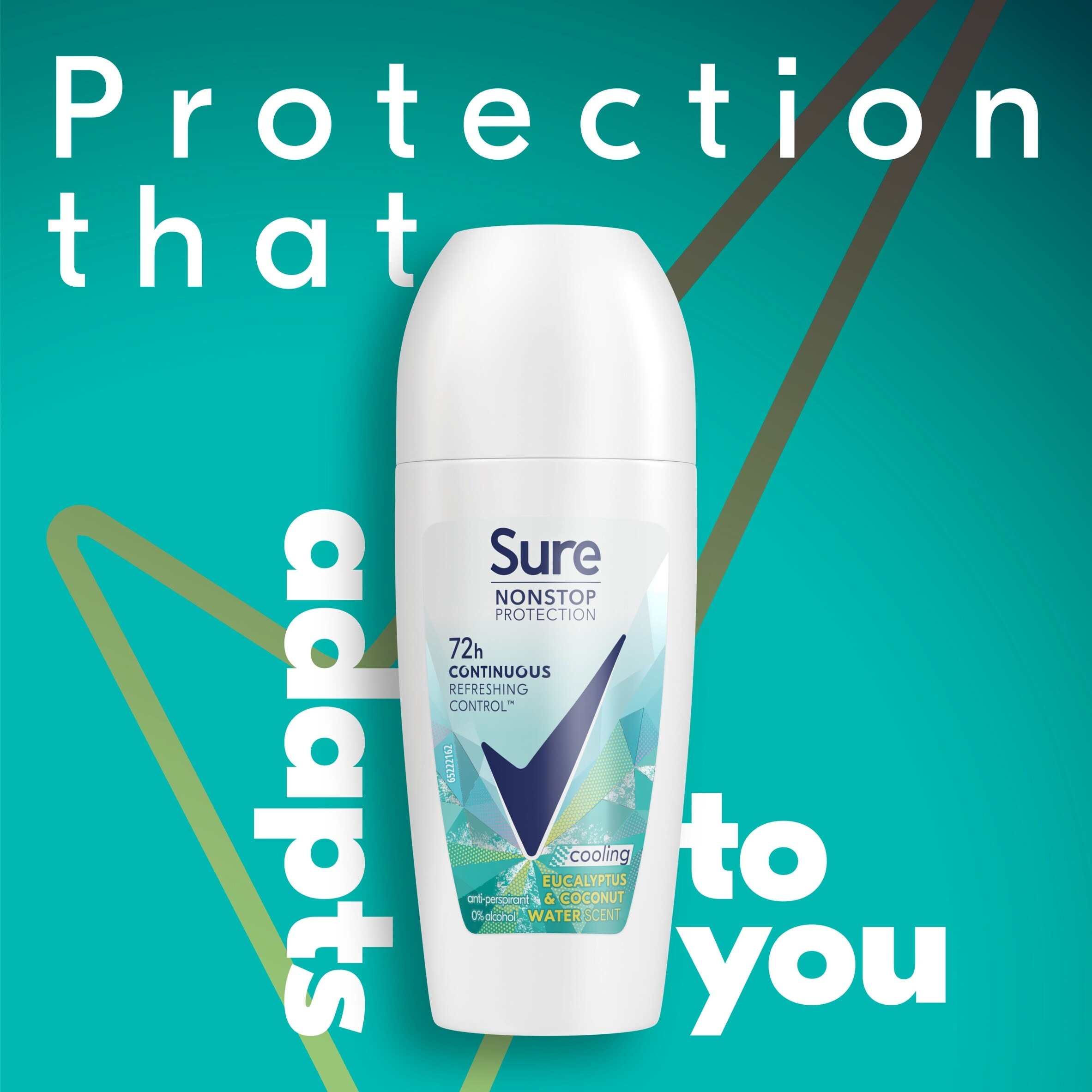 Sure Women Eucalyptus & Coconut water Scent 72h Nonstop Roll-On Antiperspirant Deodorant 50ml thumbnail 2