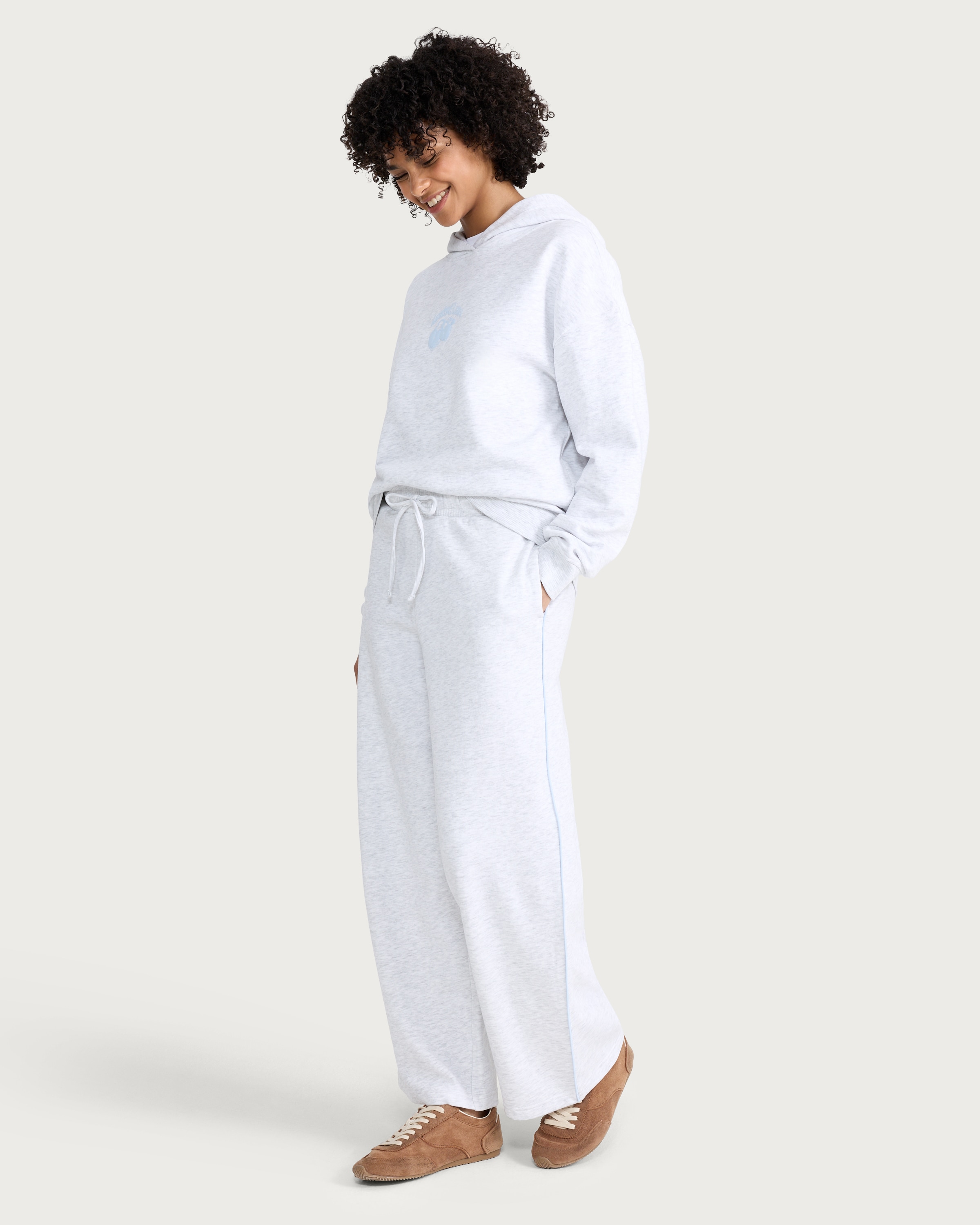 OH ME OH MY Cotton Rich Oversized Fit Co-ord Hoodie in Grey thumbnail 2