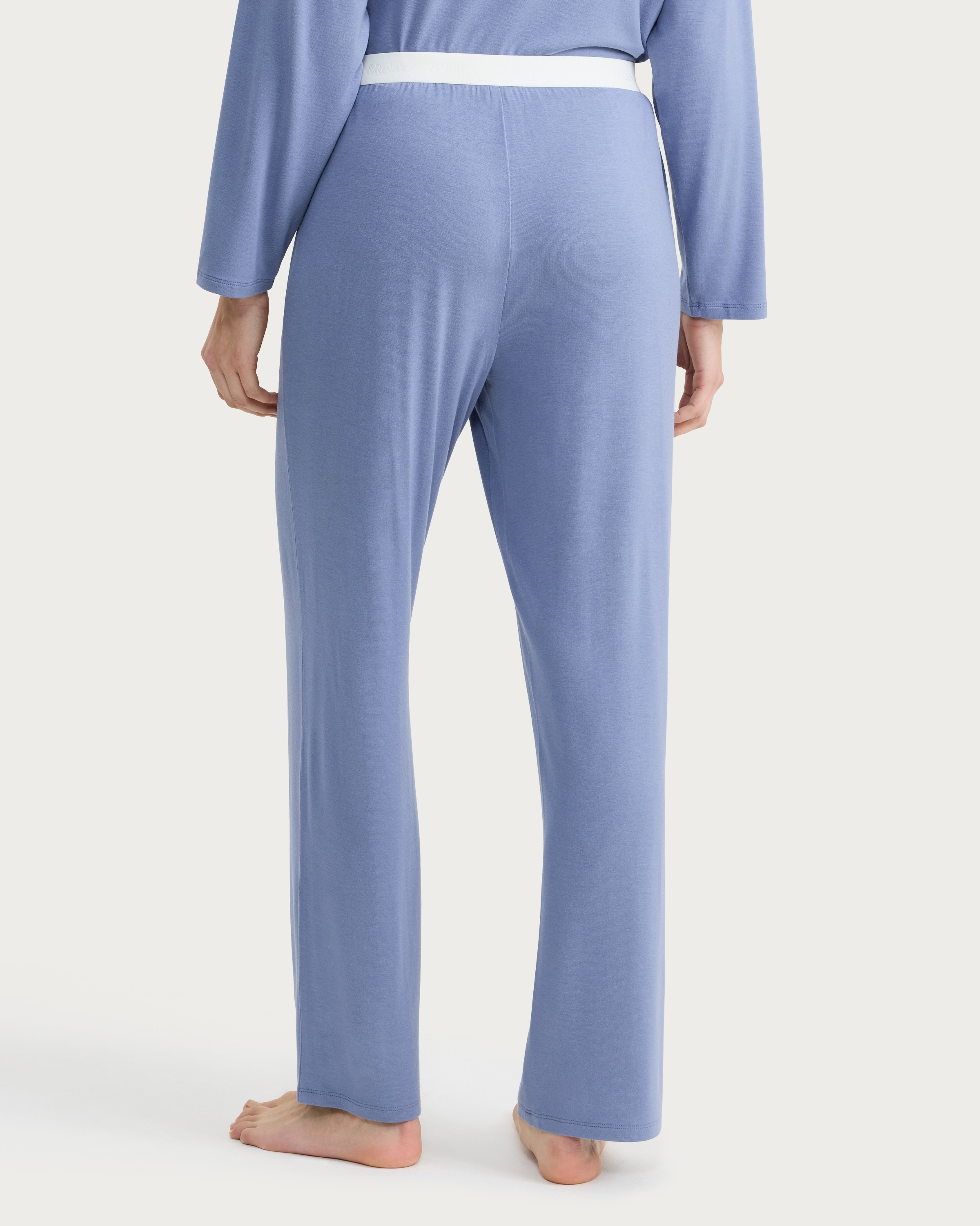 F&F CoolEase™ Modal Rich Wide Leg Pyjama Bottoms in Blue thumbnail 3