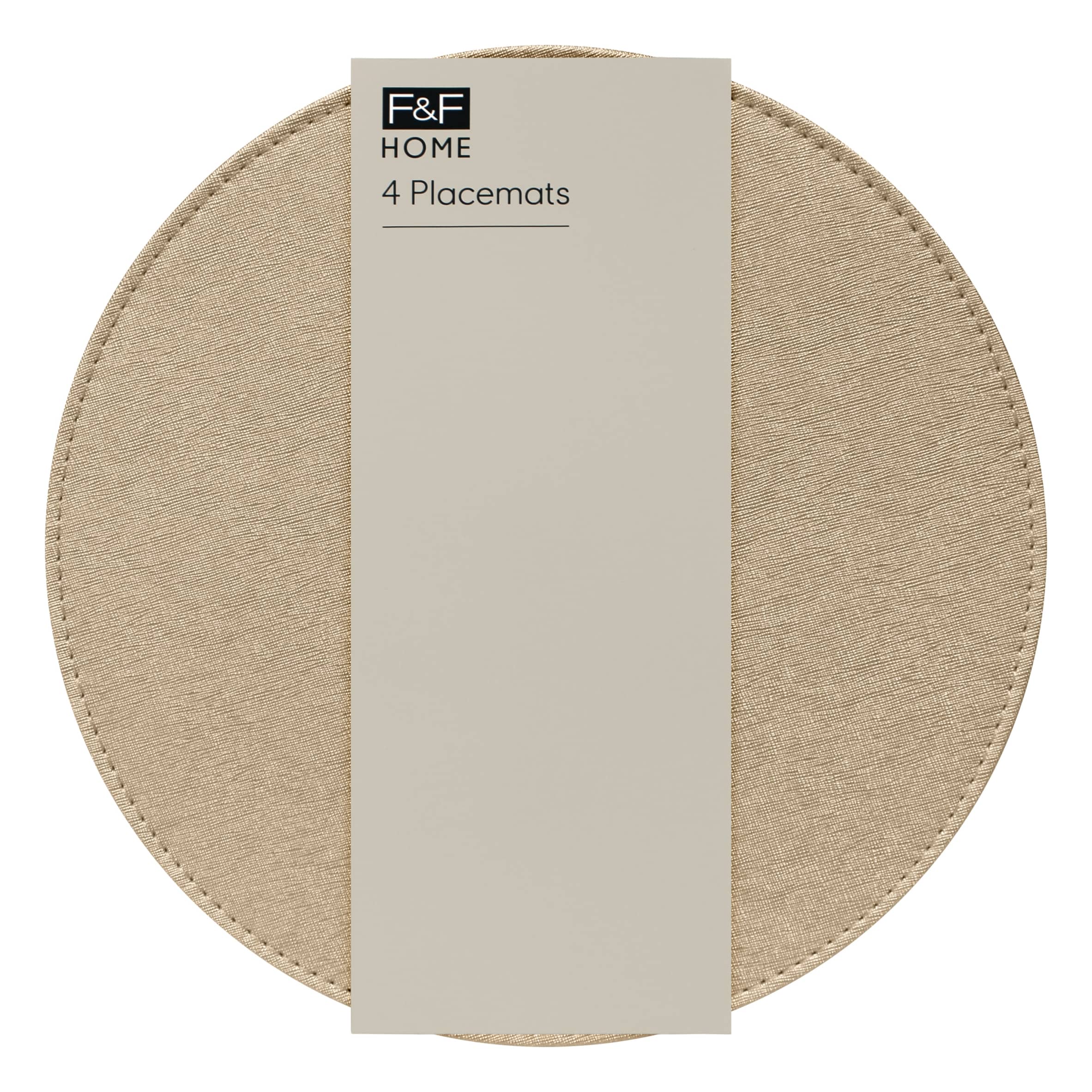 F&F Home Gold Placemat 4Pack