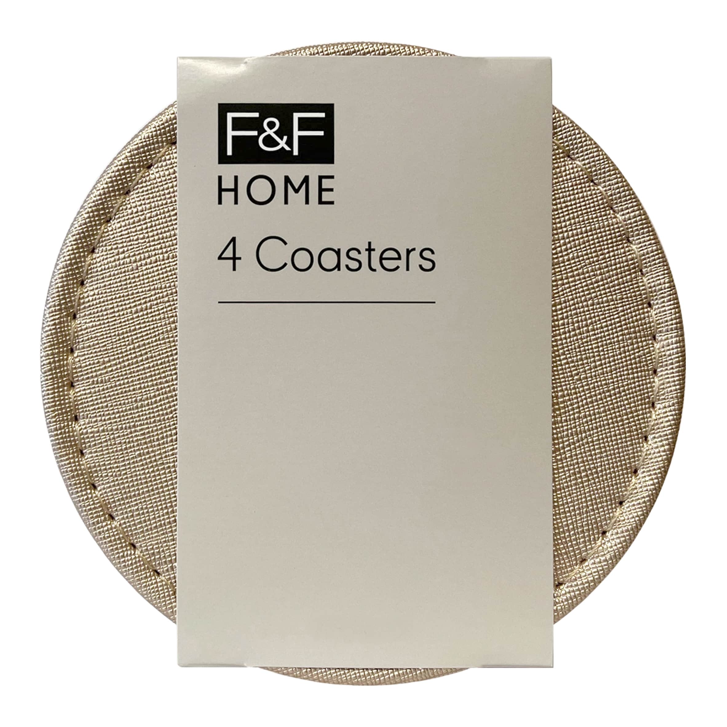 F&F Home Gold Coaster 4 Pack