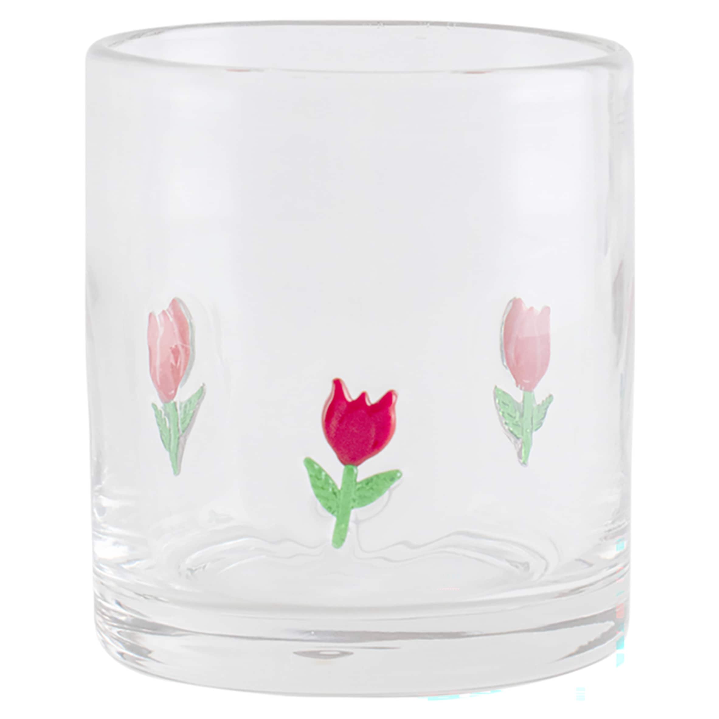 F&F Home Tulip Infused Glass