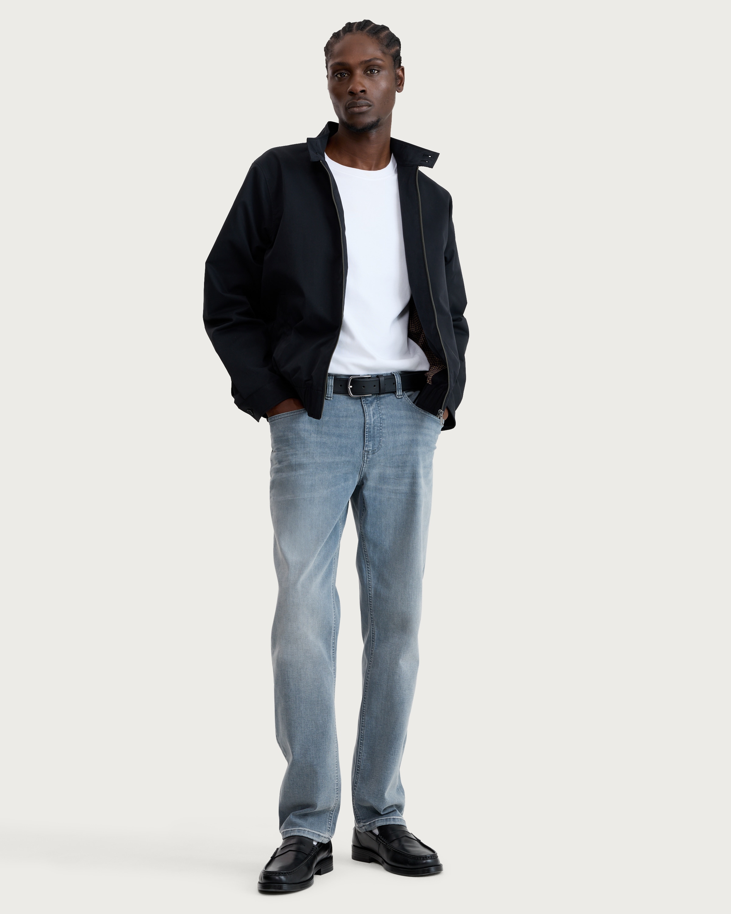 F&F Straight Leg FREEFIT® Jeans in Grey