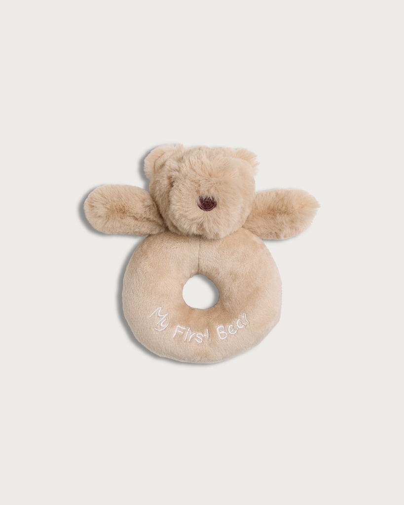 F&F Baby Textured My First Bear Rattle in Neutral
