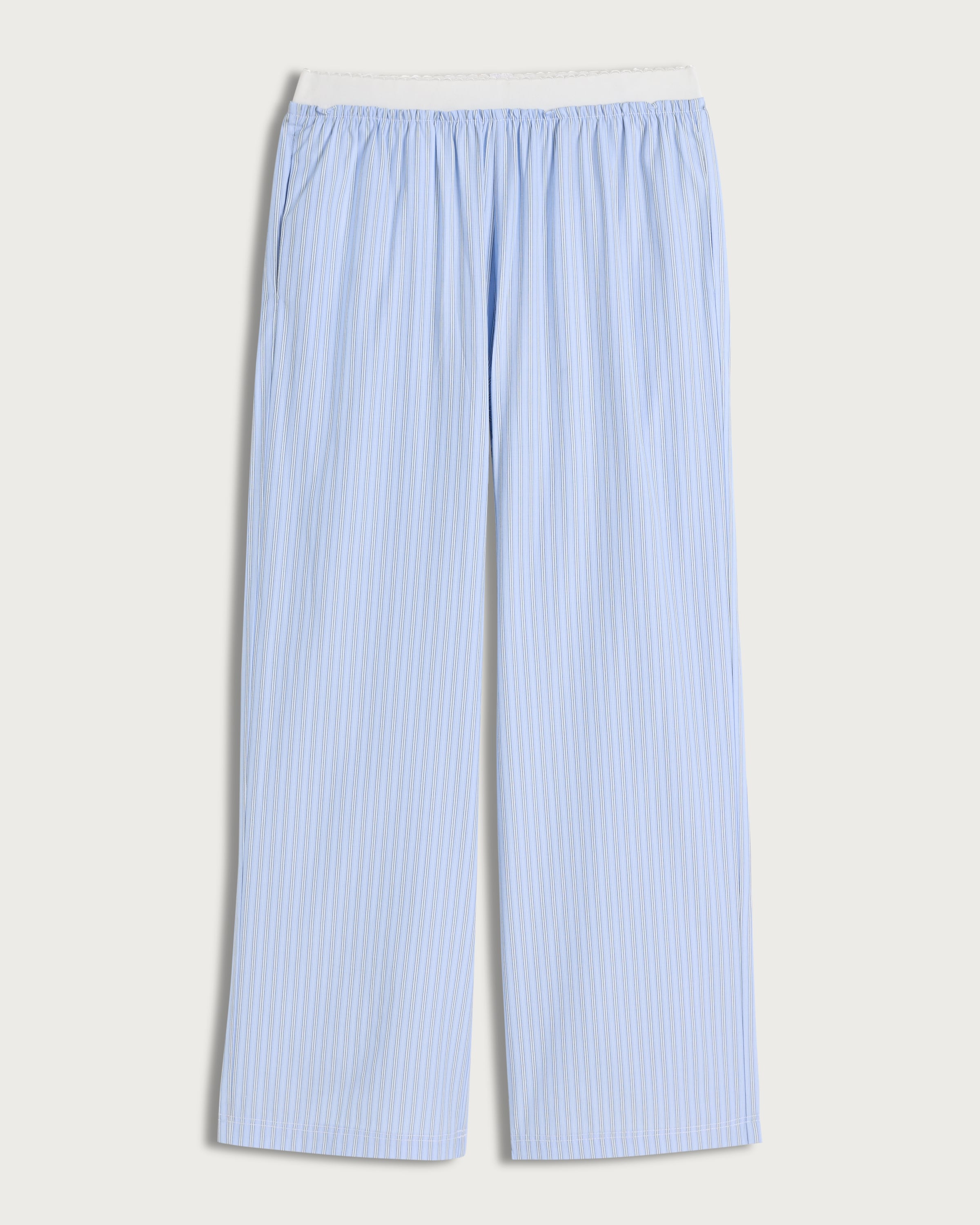OH ME OH MY Stripe Print Wide Leg Trousers in Blue thumbnail 4