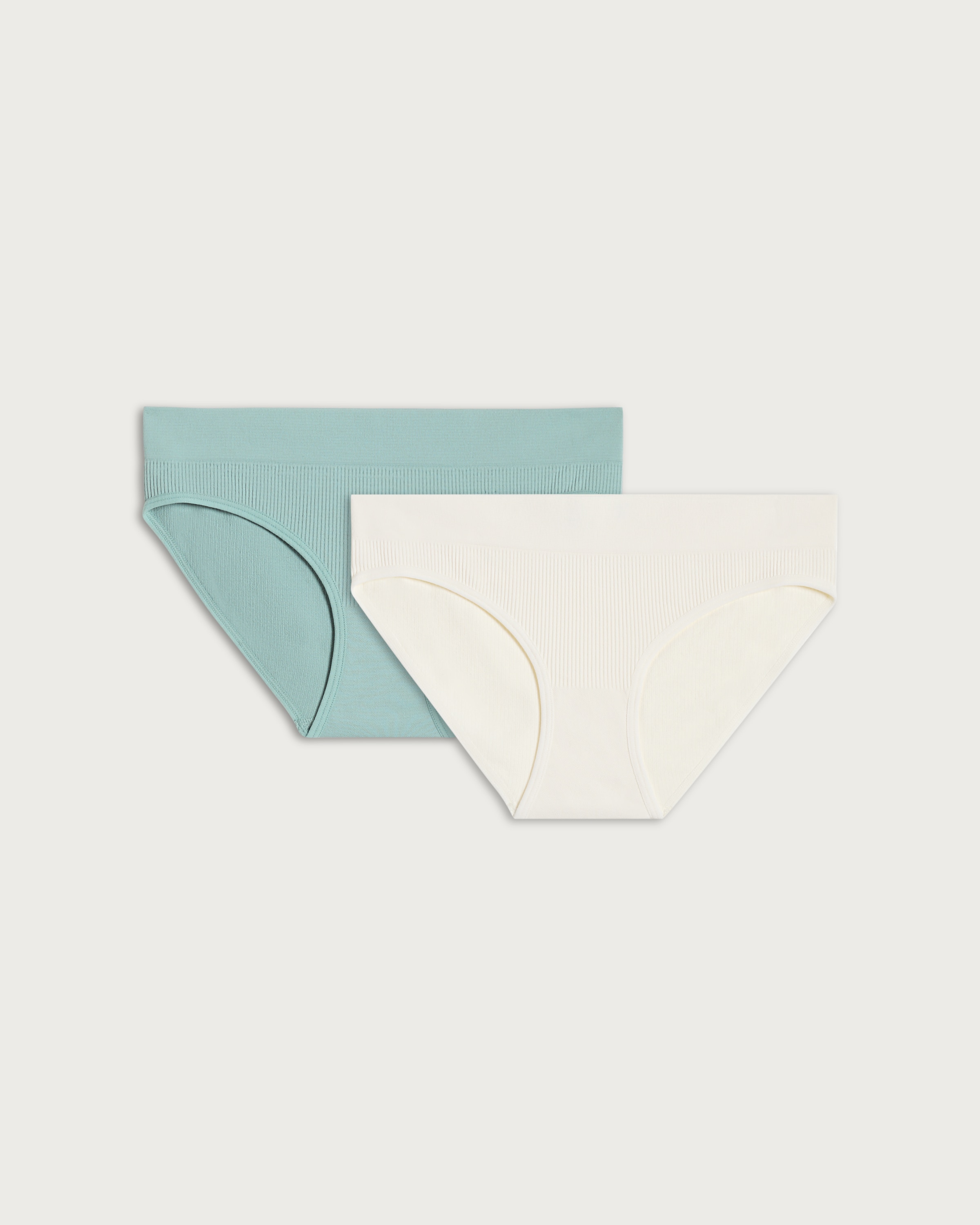 F&F 2-Pack Ribbed High Leg Briefs in Multi thumbnail 4