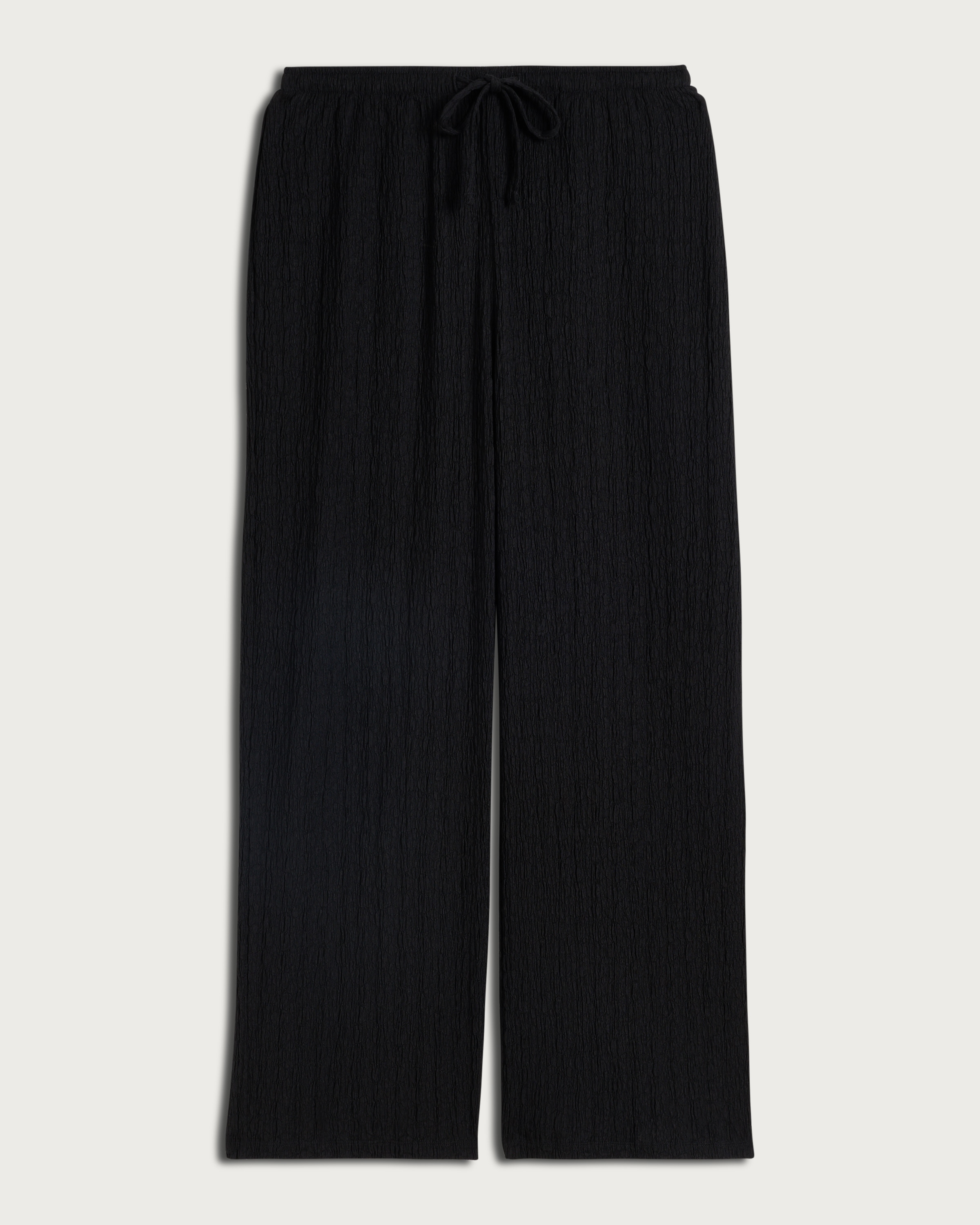 F&F Textured Wide Leg Trousers in Black thumbnail 4