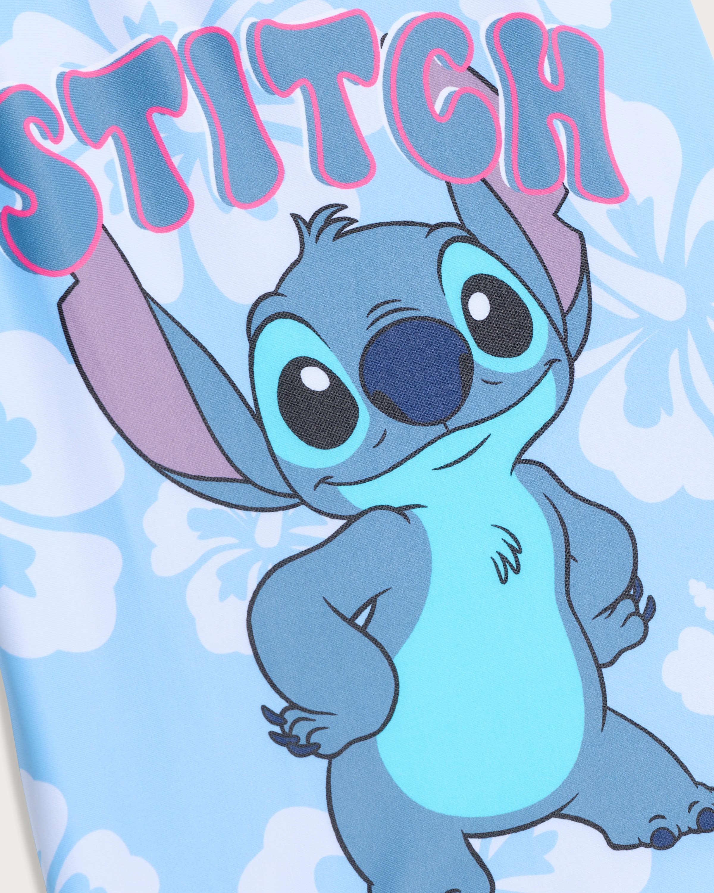 Disney Stitch One Shoulder Swimsuit in Blue thumbnail 3