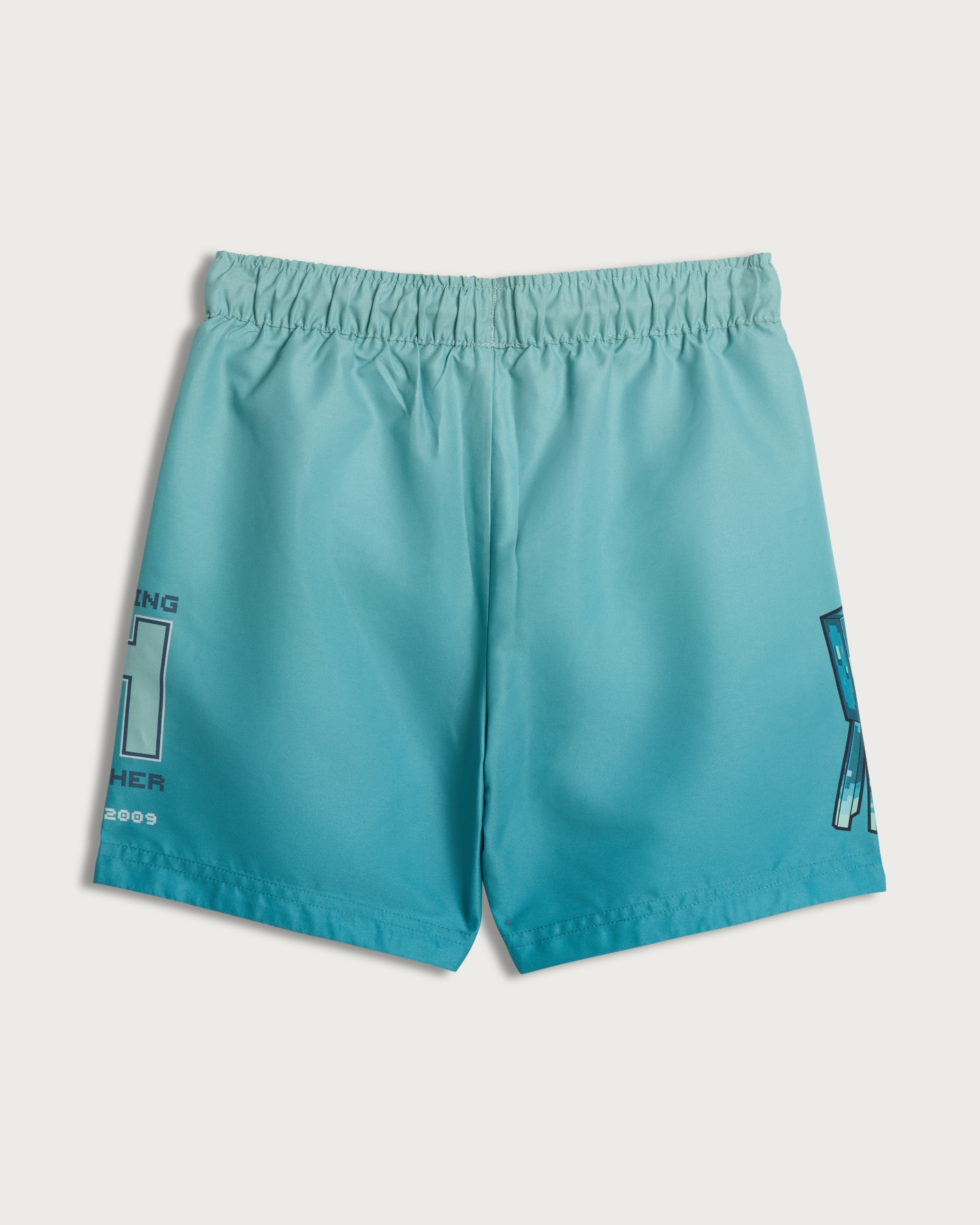 Minecraft Print Drawstring Swim Shorts in Blue thumbnail 2