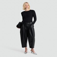 F&F Polyamide Crew Neck Long Sleeved Bodysuit in Black thumbnail 2