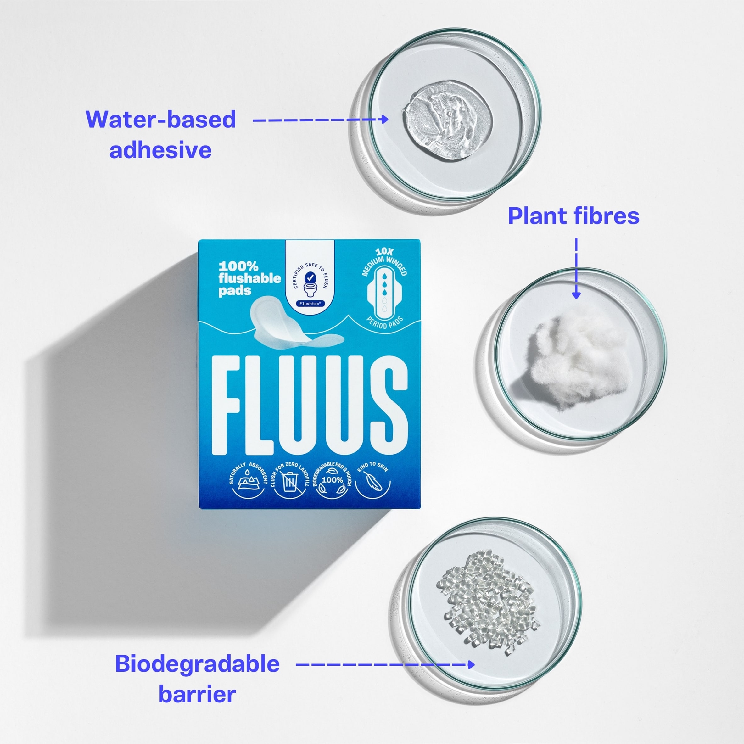 Fluus Flushable Pads Medium 10s thumbnail 4