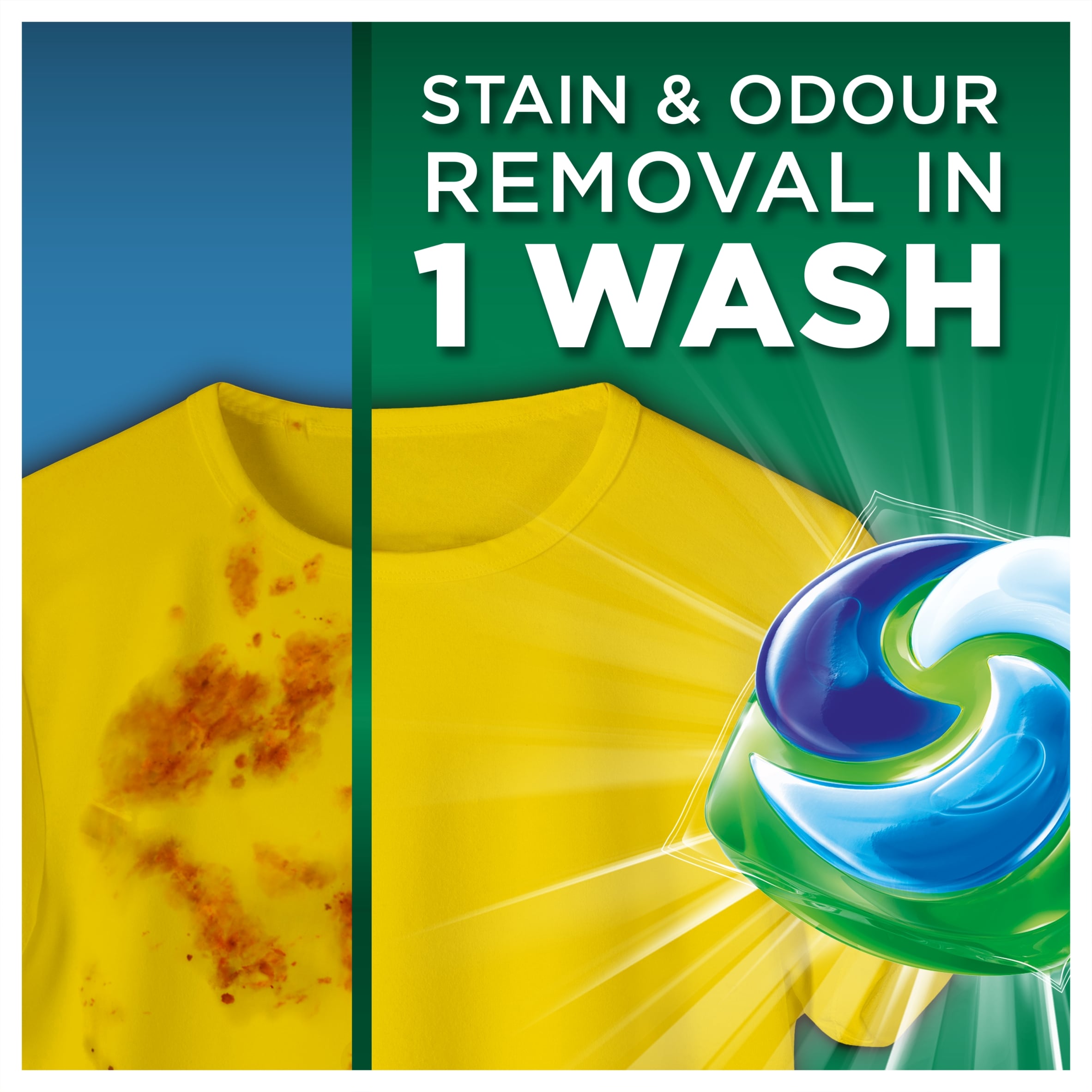 Ariel stain and odour removal Colour Washing Pods 50 Washes 840g thumbnail 4