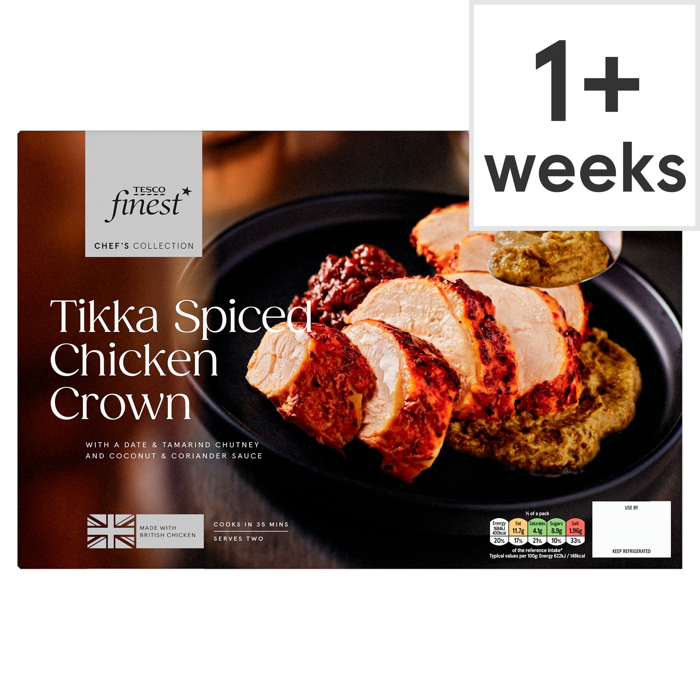 Tesco Finest Chef's Collection Tikka Spiced Chicken Crown 810g