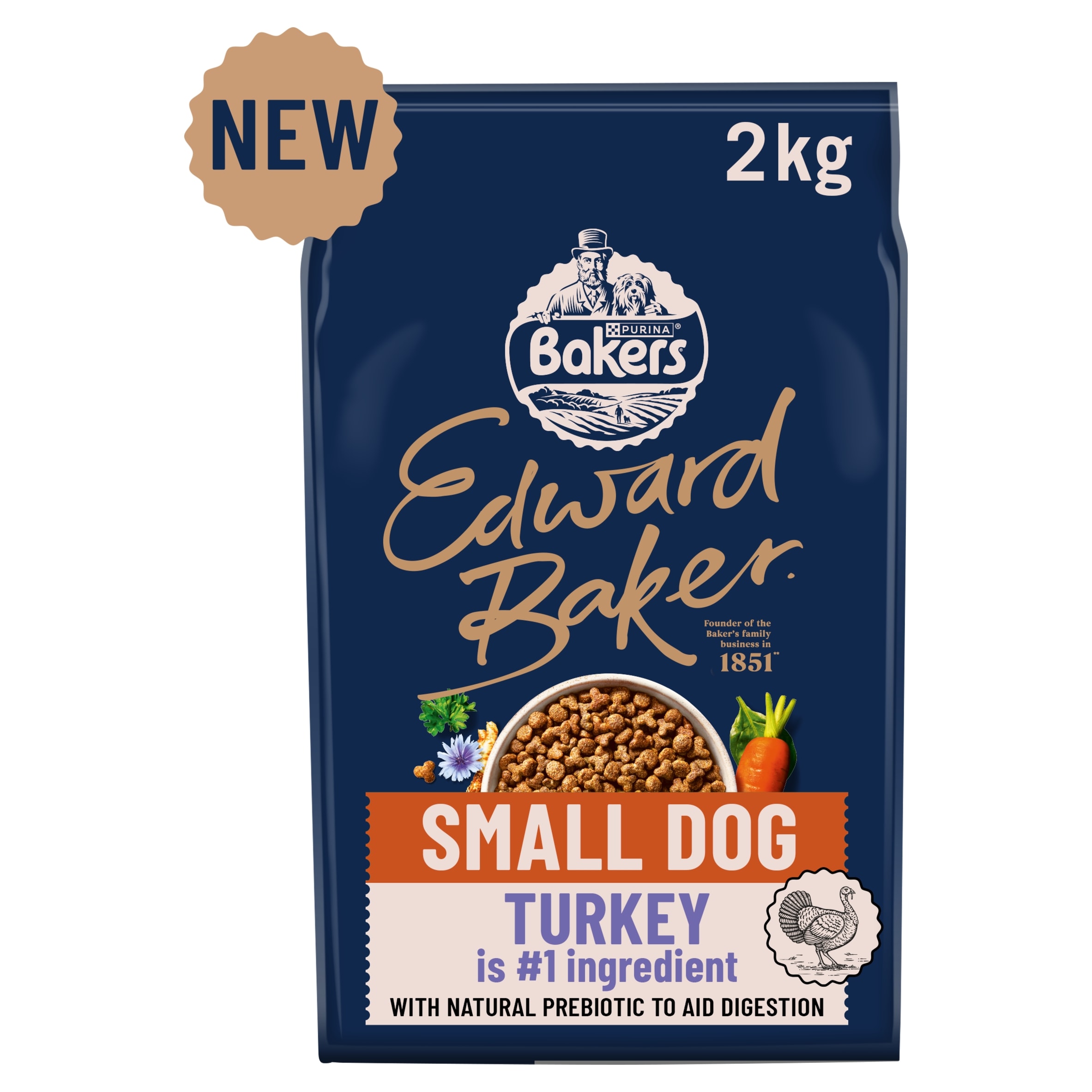 BAKERS Edward Baker Small Dog Turkey Dry Dog Food 2kg