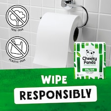 Cheeky Panda Silky Soft Sustainable Bamboo Toilet Tissue, 9 Rolls, 190 Sheets, 3 Ply thumbnail 4