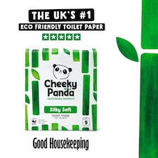 Cheeky Panda Silky Soft Sustainable Bamboo Toilet Tissue, 9 Rolls, 190 Sheets, 3 Ply thumbnail 5
