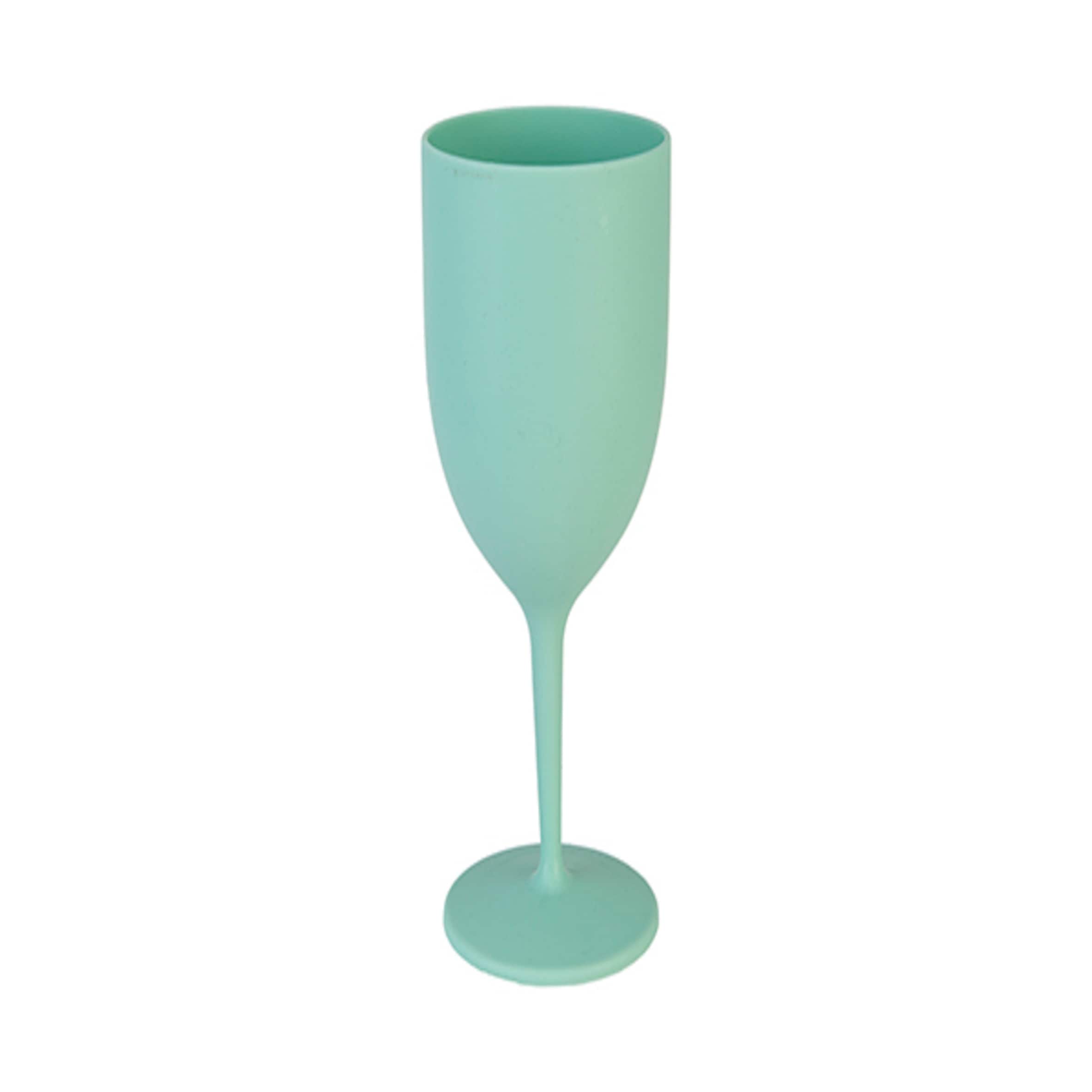 B&Co Outdoor Living Green Soft Touch Picnic Wine Glass