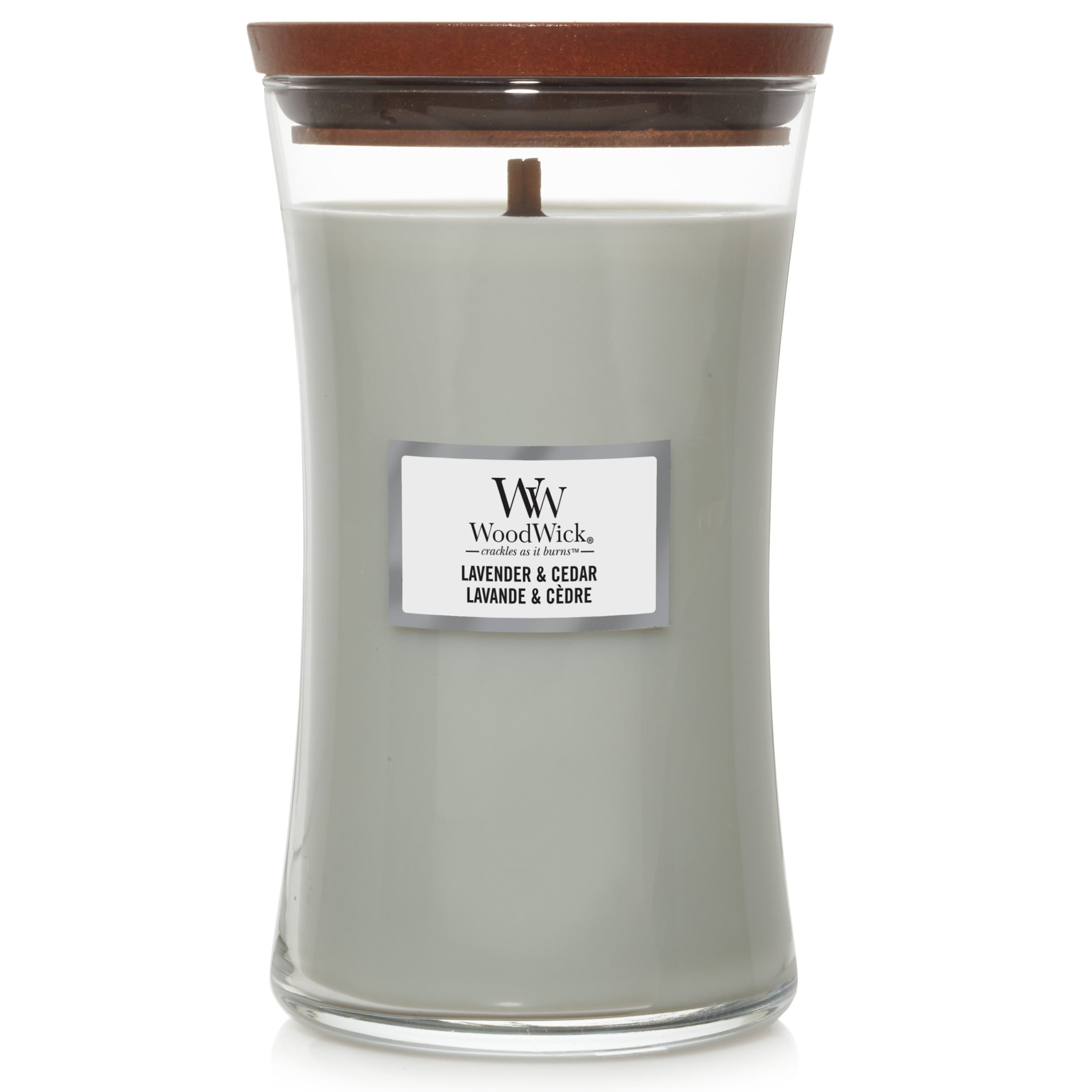 Woodwick Lavender and Cedar Large Hourglass Candle 610g