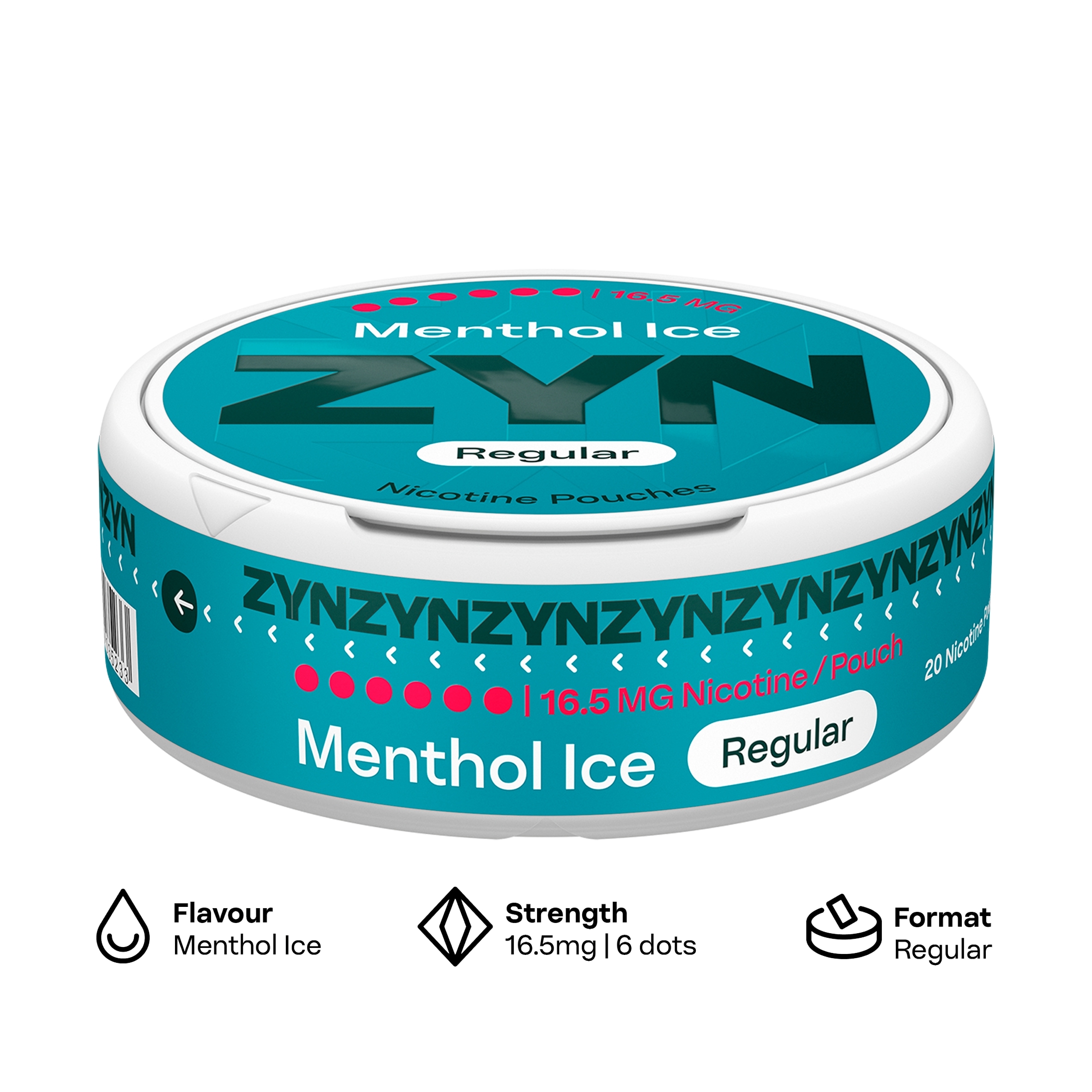 ZYN Menthol Ice Nicotine 16.5mg x 20 Pouches 14g thumbnail 2
