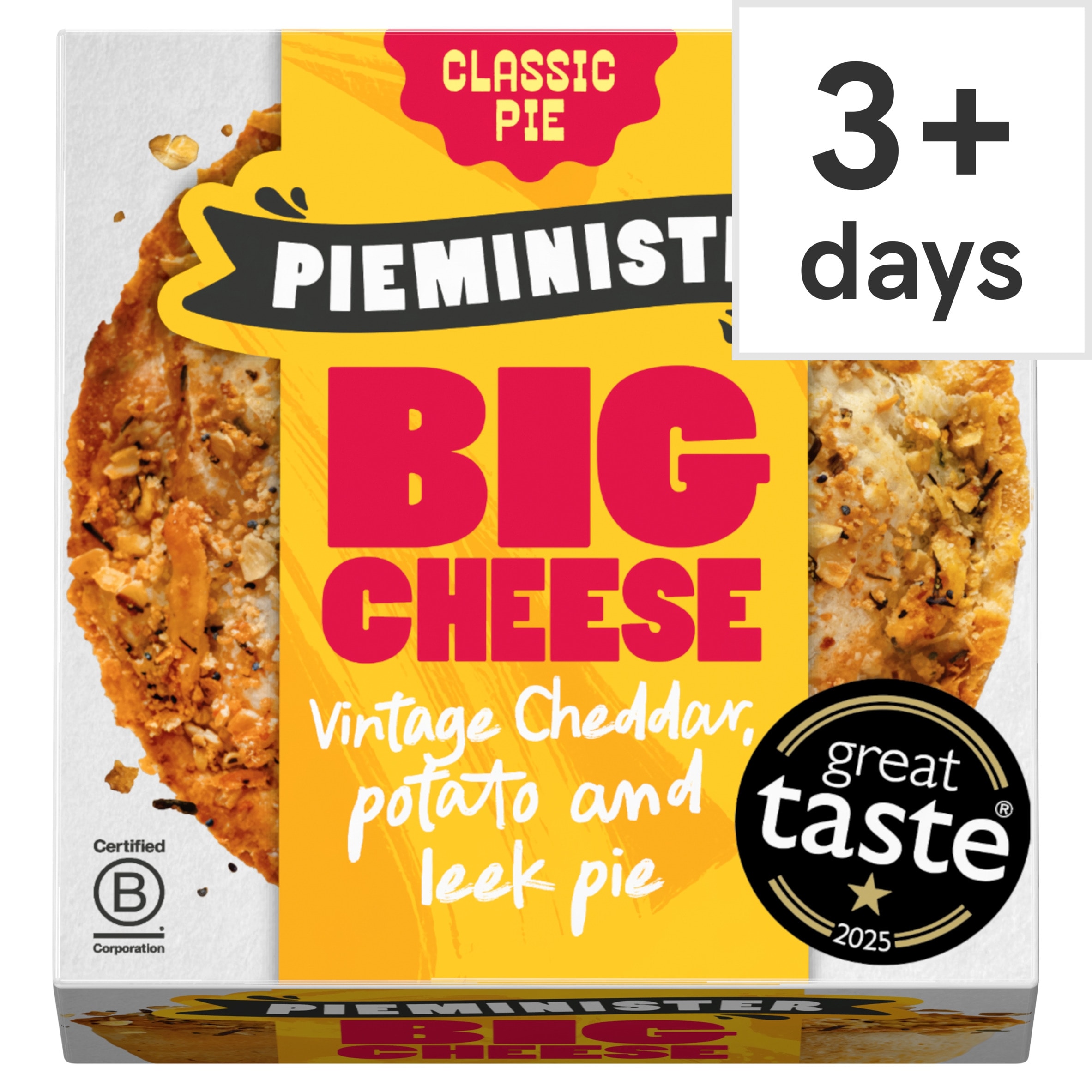 Pieminister Big Cheese Pie with Vintage Cheddar, Potato & Leek 255G