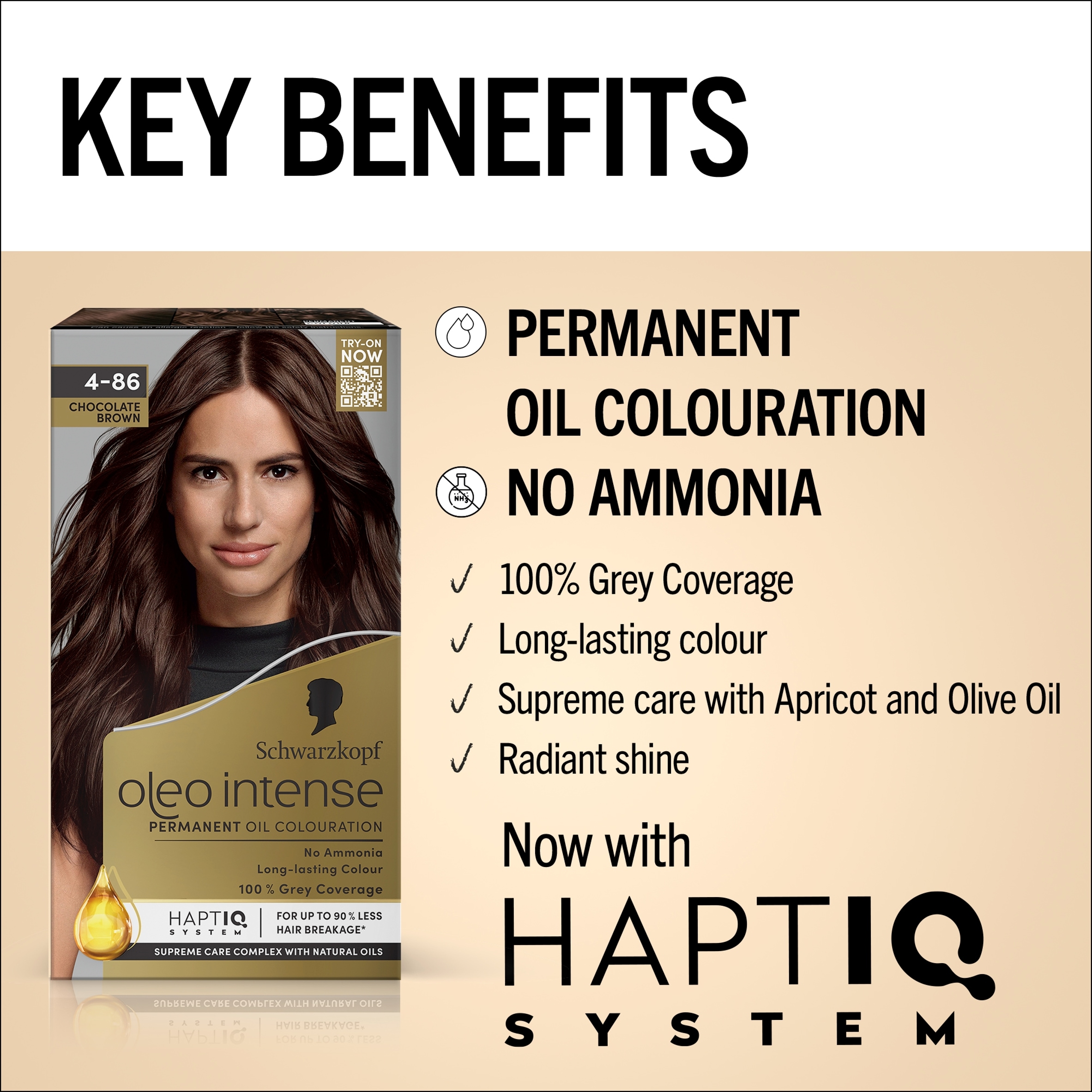 Schwarzkopf Oleo Intense Chocolate Brown 4-86 Permanent Hair Dye thumbnail 3