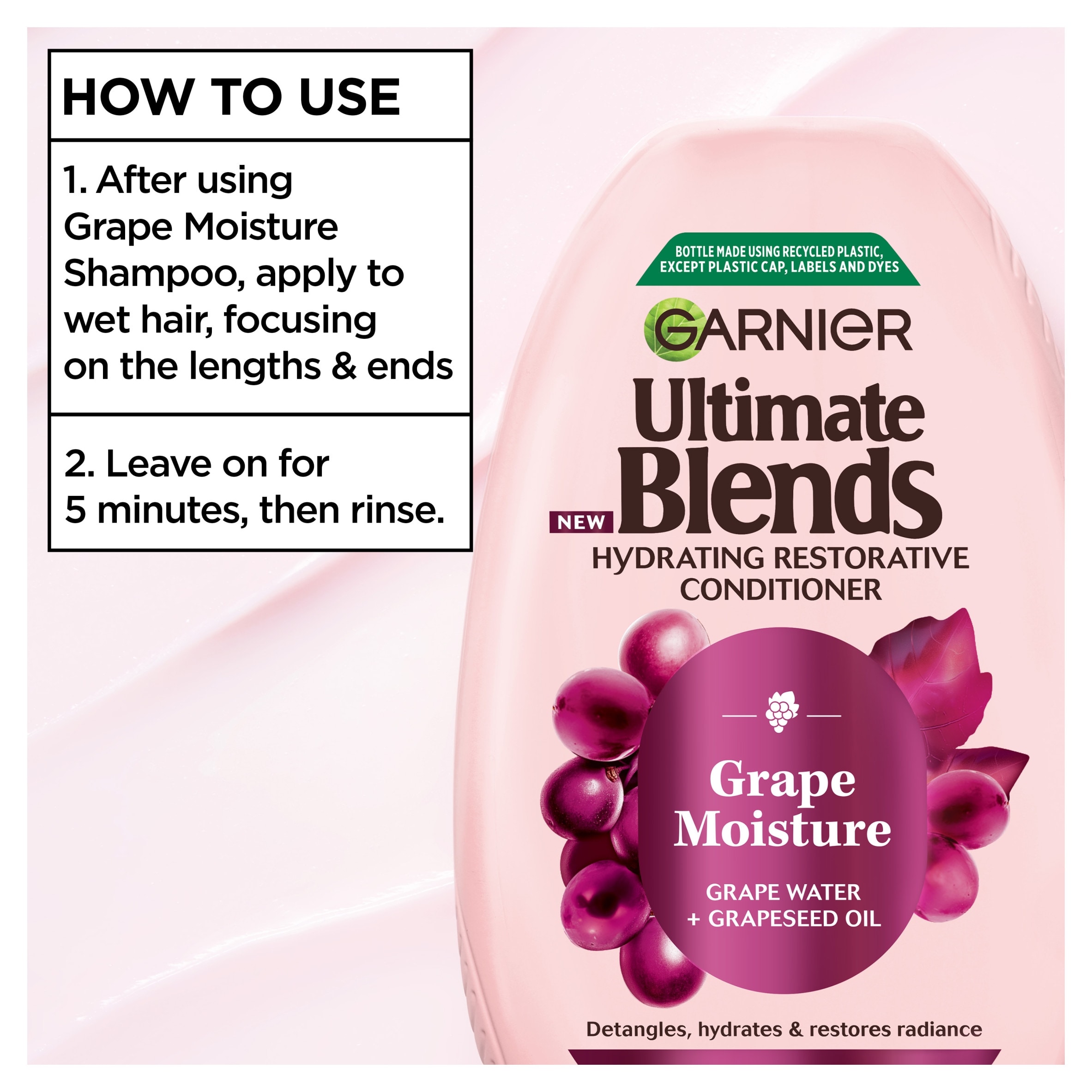 Garnier Ultimate Blends Grape Moisture Conditioner 250ml thumbnail 4