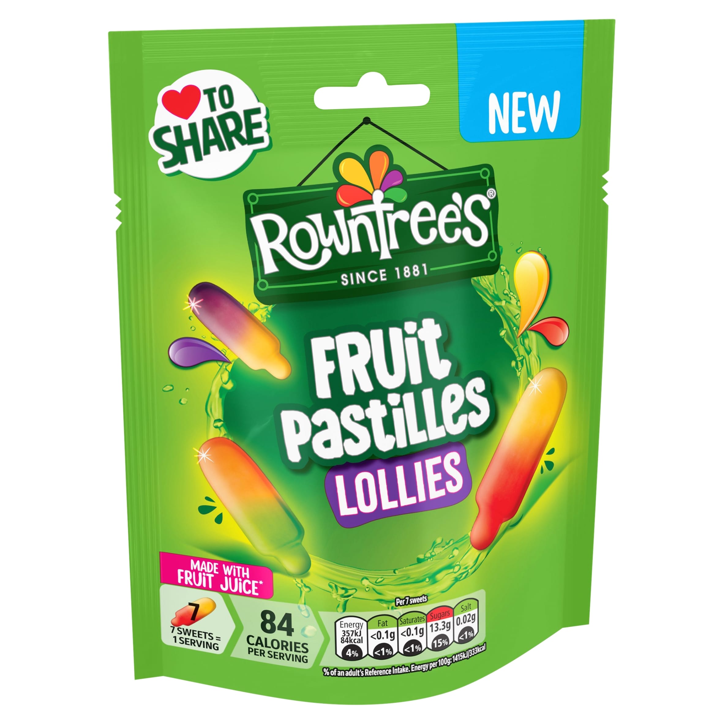 ROWNTREES Fruit Pastilles Lollies 130g thumbnail 2