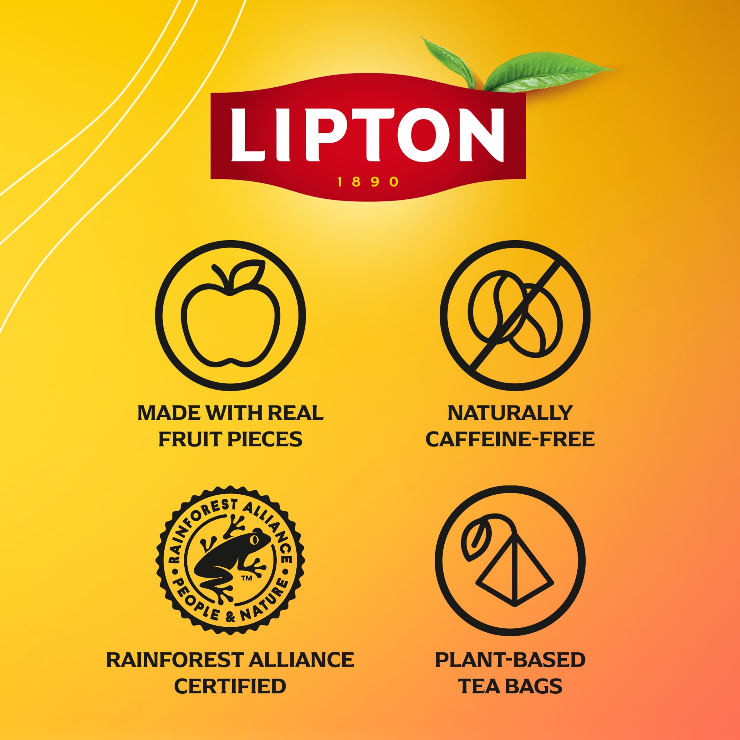 Lipton Peach Paradise 20 Tea Bags 46g thumbnail 4
