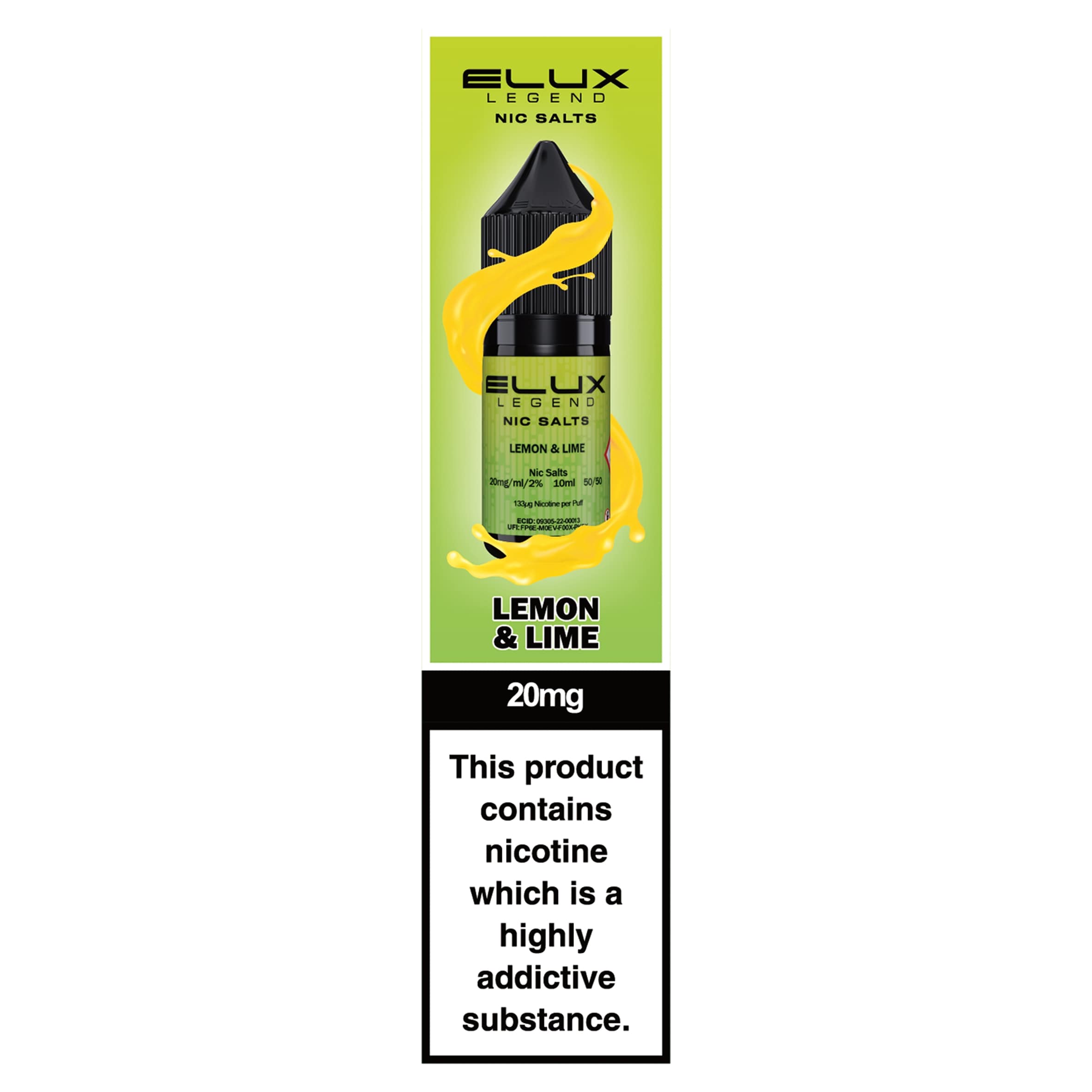 Elux Legend Nic Salts Lemon & Lime 20mg