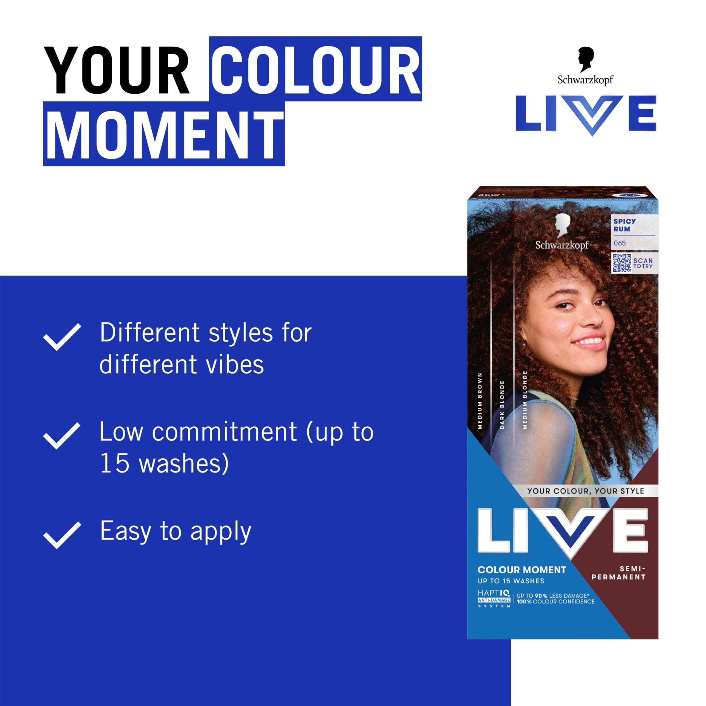 Schwarzkopf LIVE Colour Moment 065 Spicy Rum Semi-Permanent Hair Dye thumbnail 2