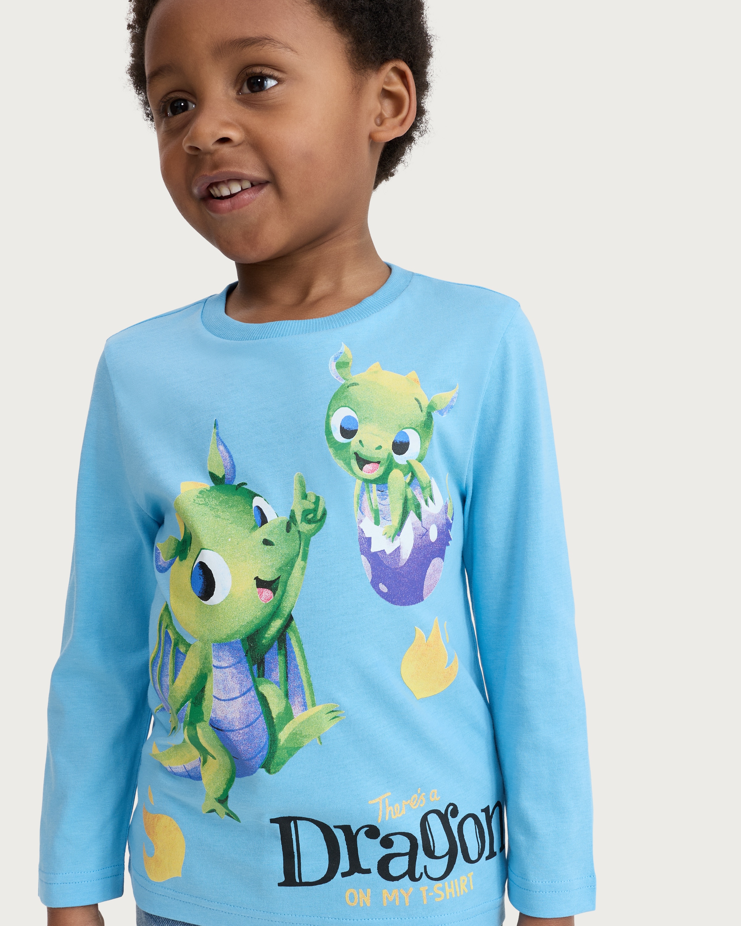 Who's In Your Book? Dragon Long Sleeved Top in Blue thumbnail 2