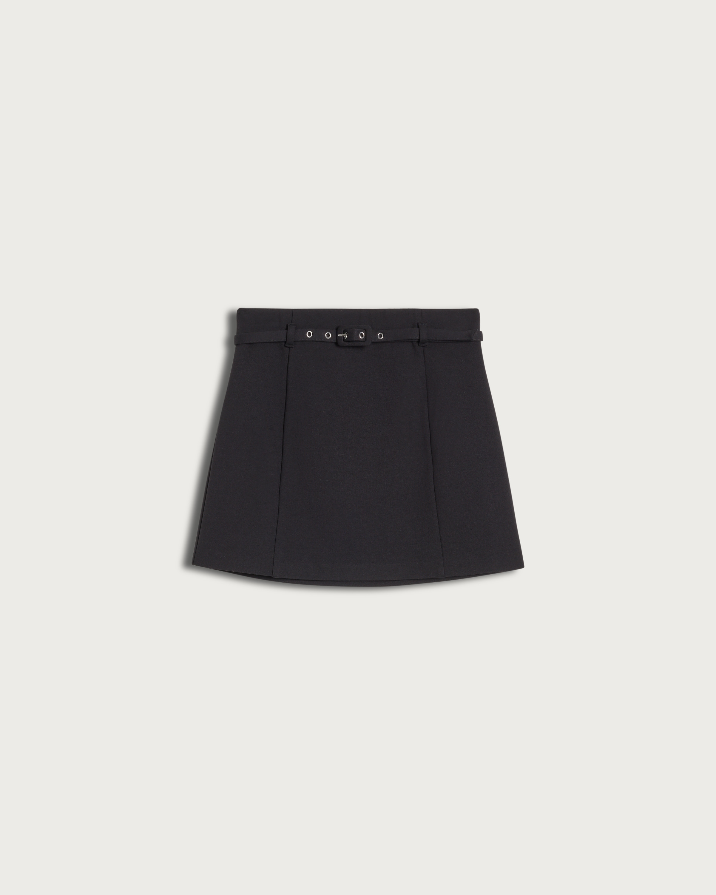 F&F Ponte Belted Mini Skirt in Black thumbnail 5