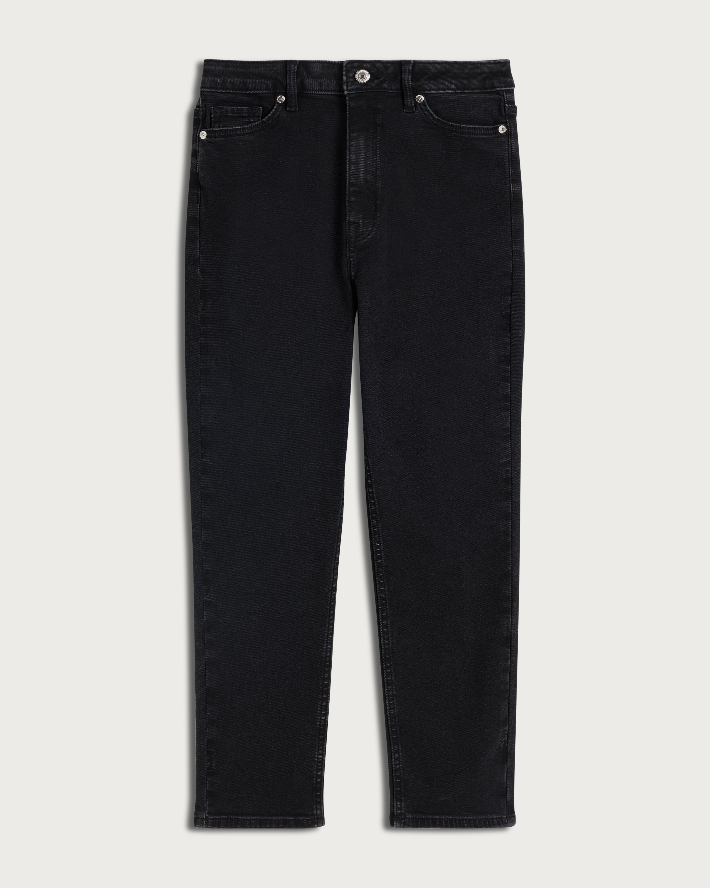 F&F High Rise Slim Ankle Grazer Jeans in Black thumbnail 3