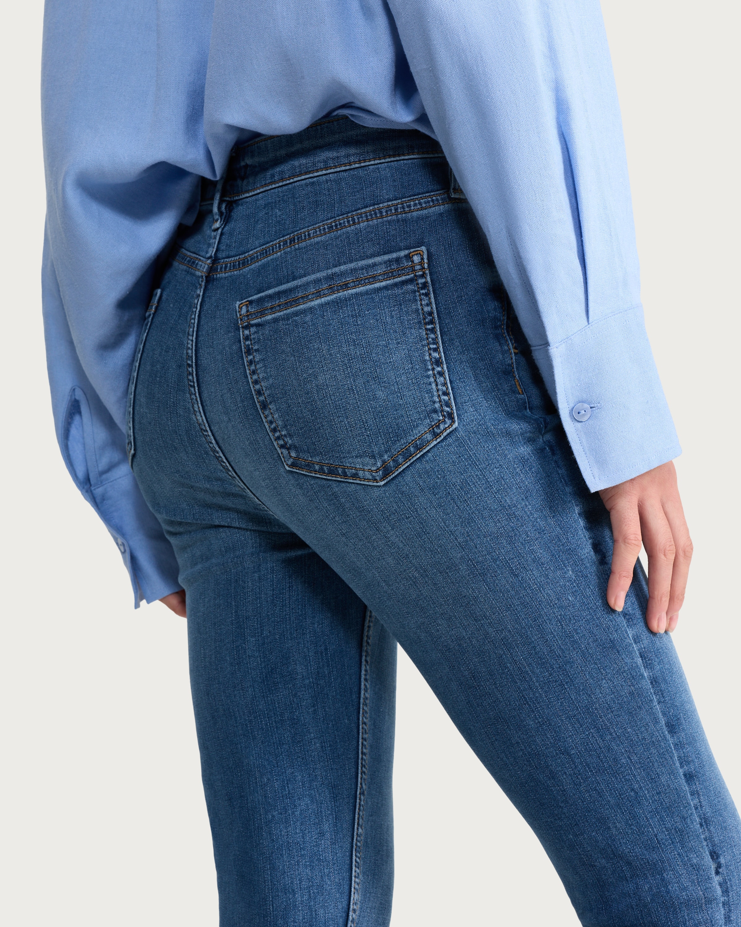 F&F Contour High Rise Skinny Jeans in Navy
