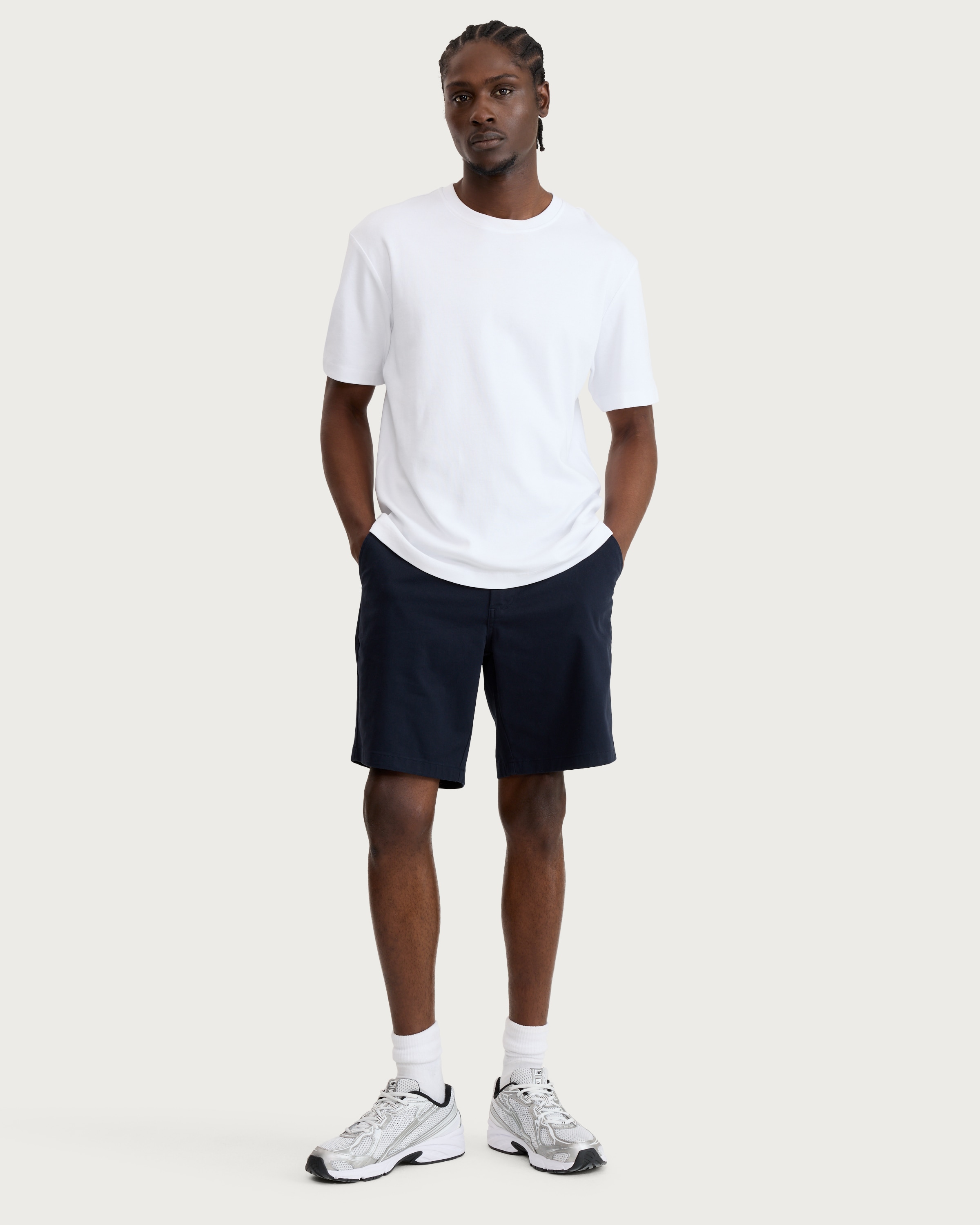 F&F Cotton Rich Chino Shorts in Navy