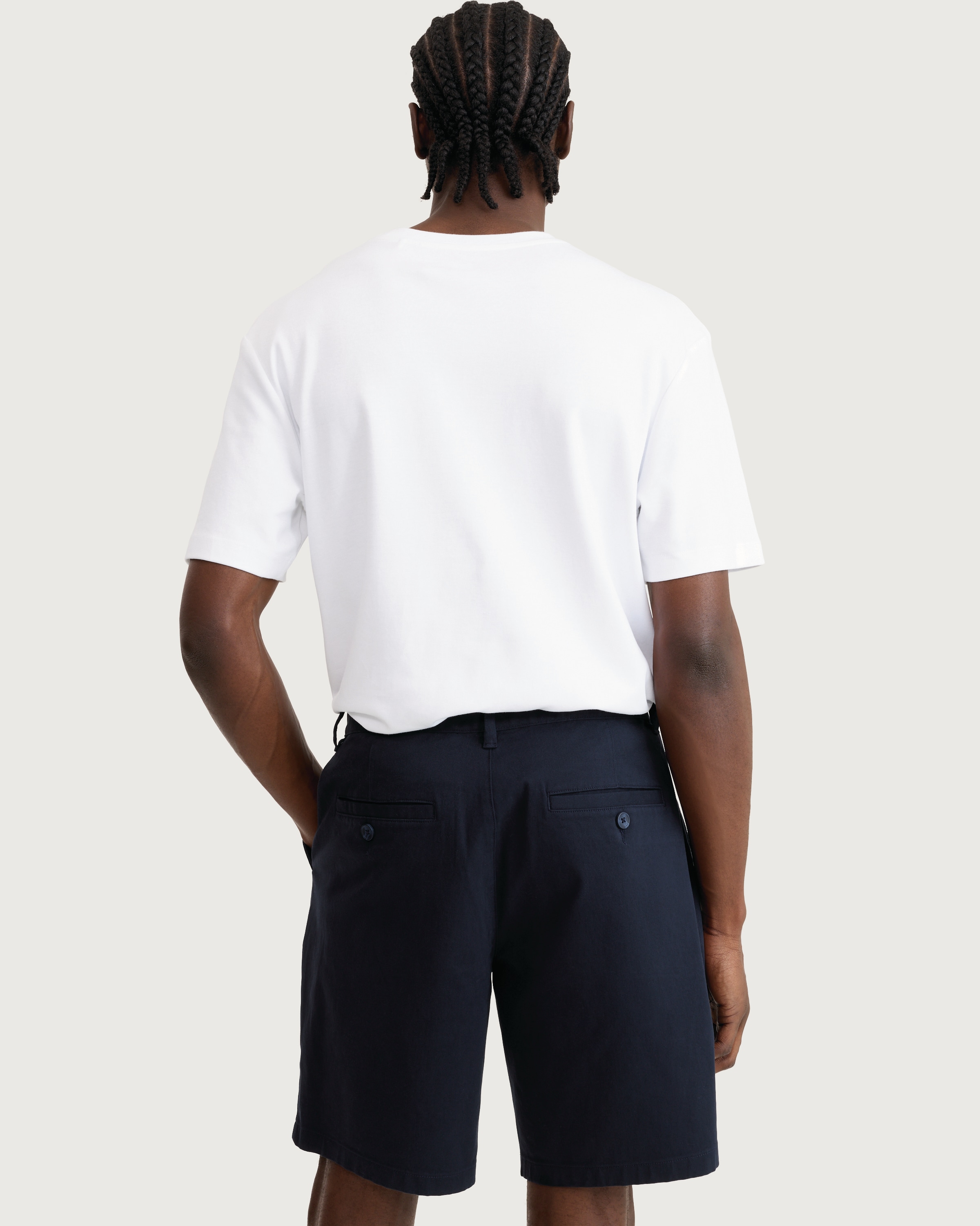 F&F Cotton Rich Chino Shorts in Navy thumbnail 3