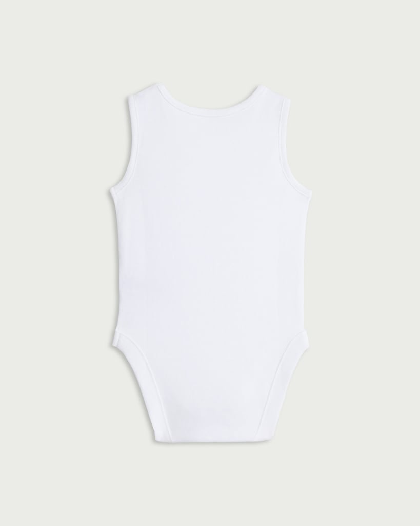 F&F Baby 5-Pack Pure Cotton Sleeveless Bodysuits in White thumbnail 2