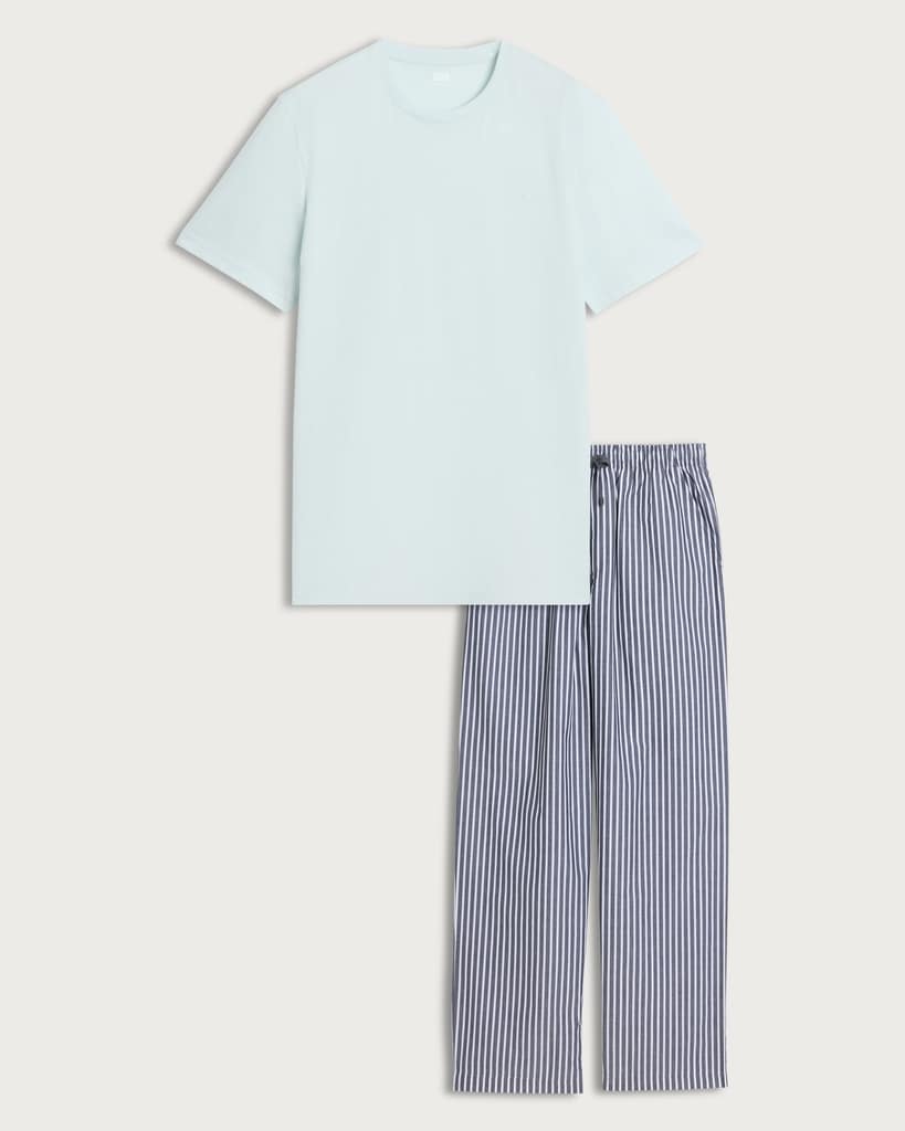 F&F Pure Cotton Striped Pyjama Set in Multi