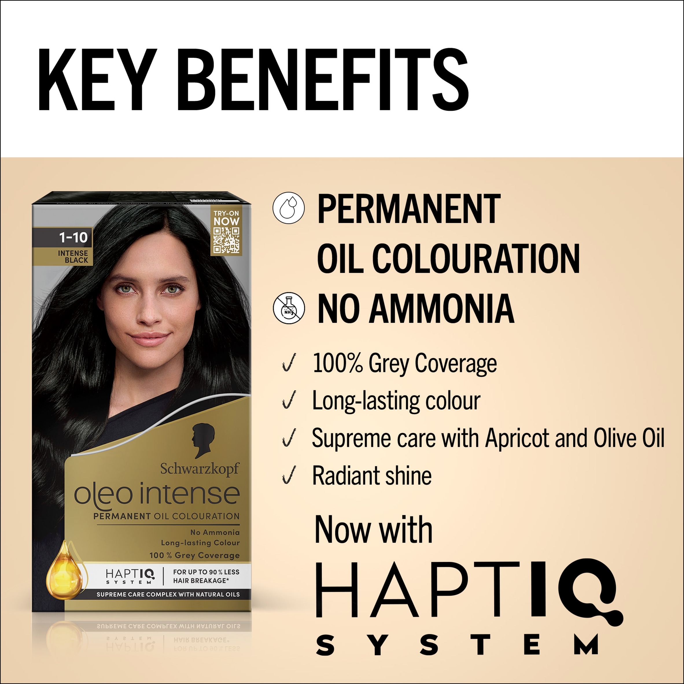 Schwarzkopf Oleo Intense Intense Black 1-10 Permanent Hair Dye thumbnail 3