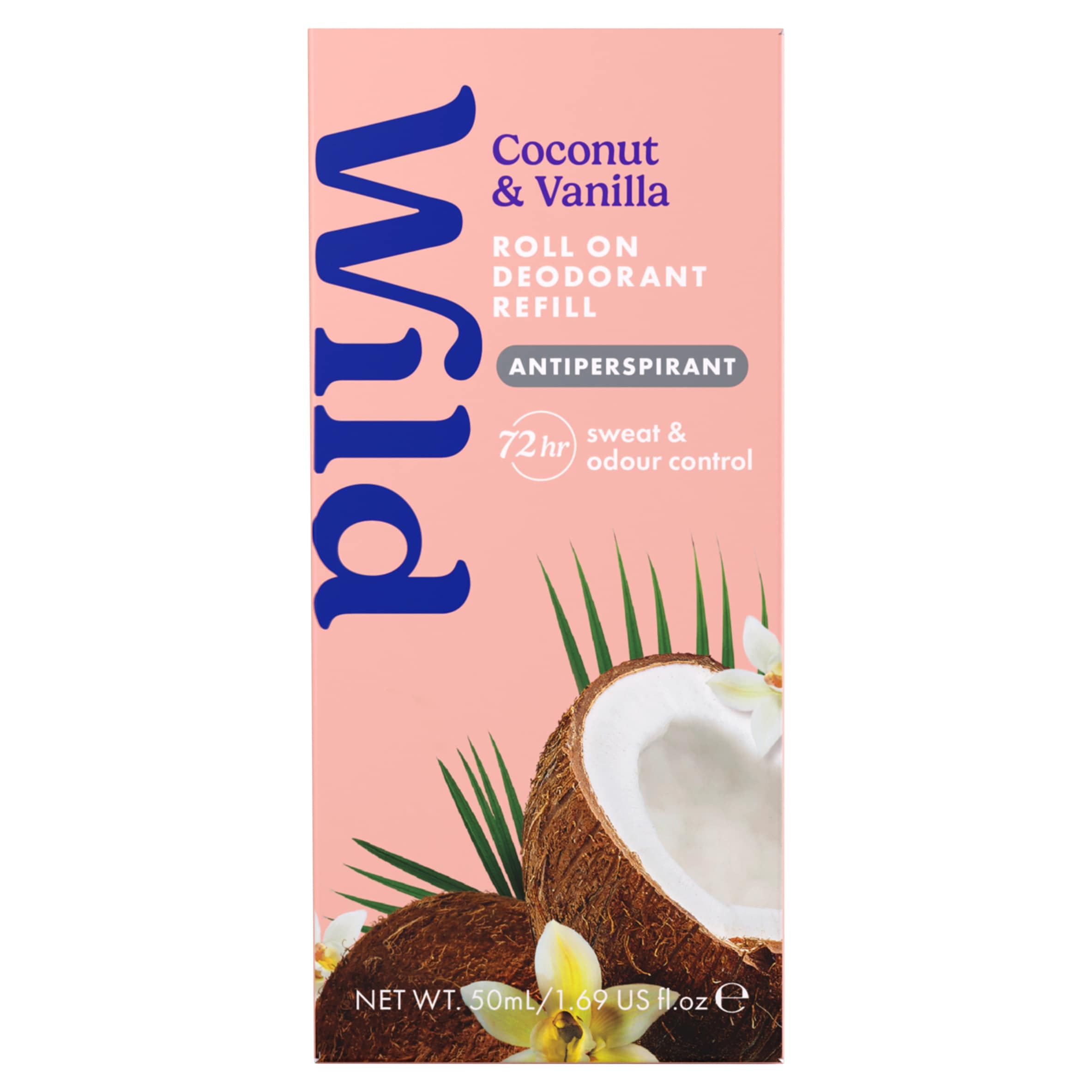 Wild Coconut & Vanilla Roll On Deodorant Refill Antiperspirant 50ml